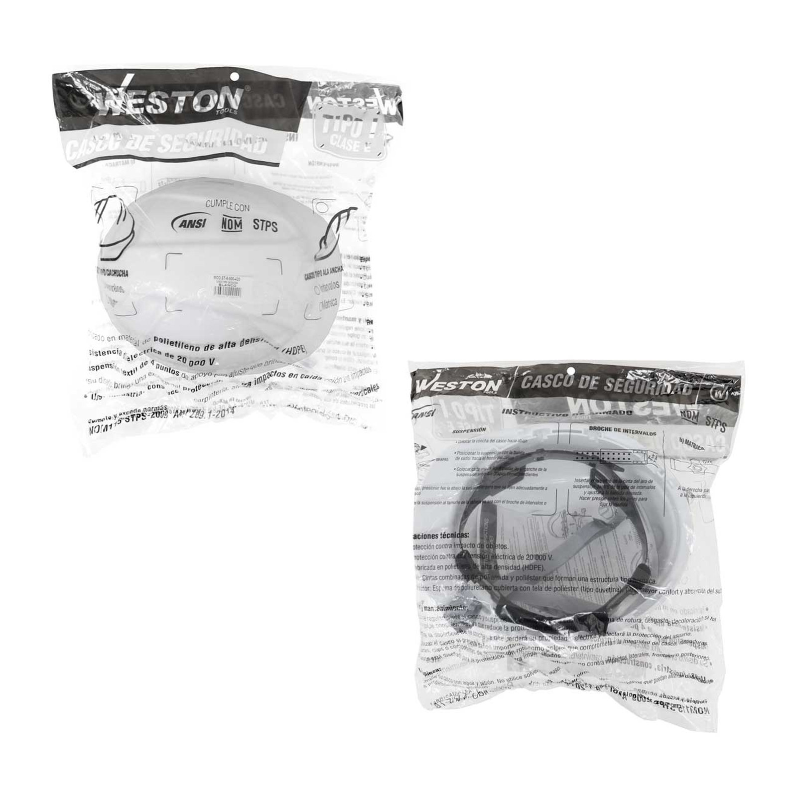 CASCO DE SEGURIDAD TIPO CACHUCHA CON AJUSTE DE INTERVALOS BLANCO - Imagen 4