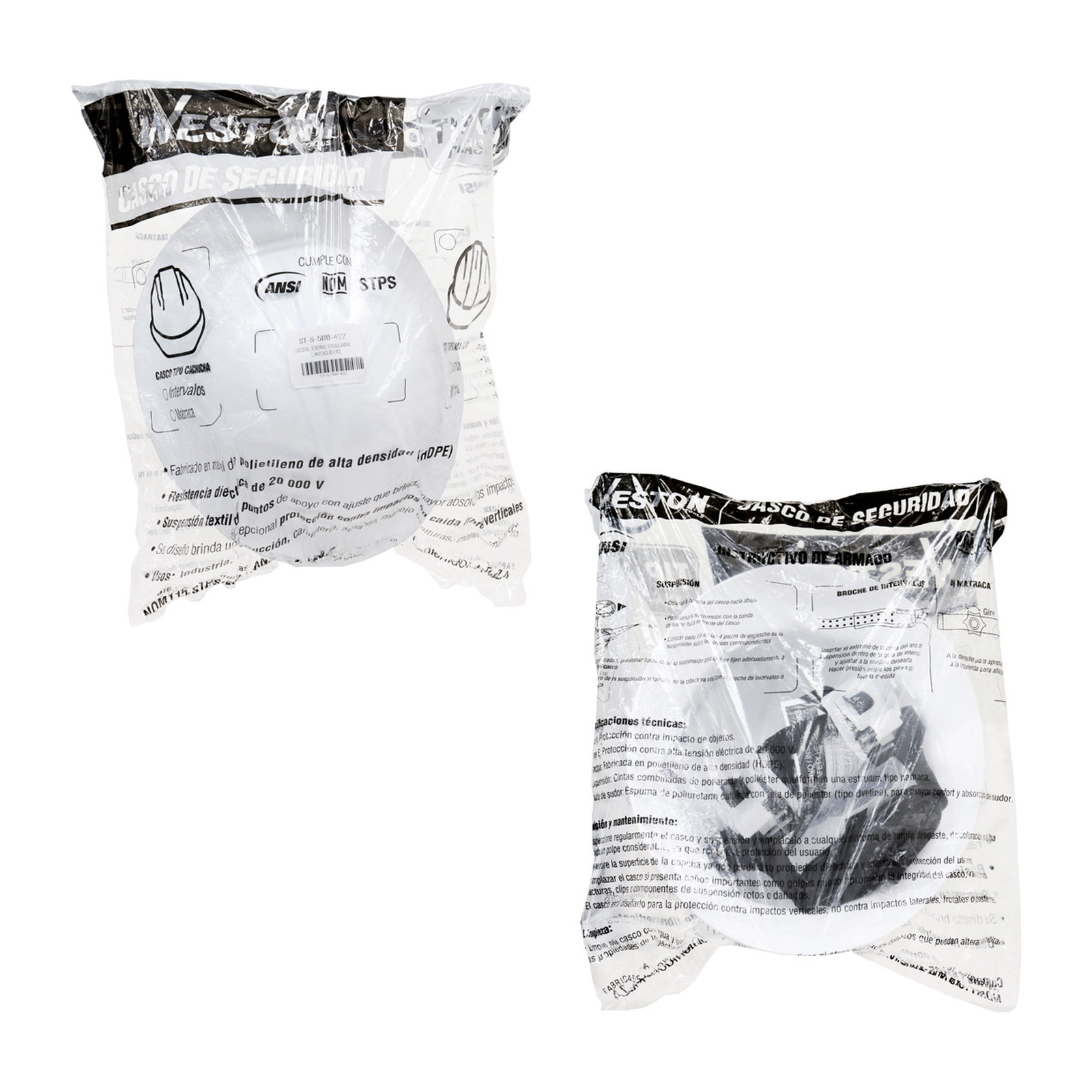CASCO DE SEGURIDAD TIPO ALA ANCHA C/MATRACA BLANCO - Imagen 4
