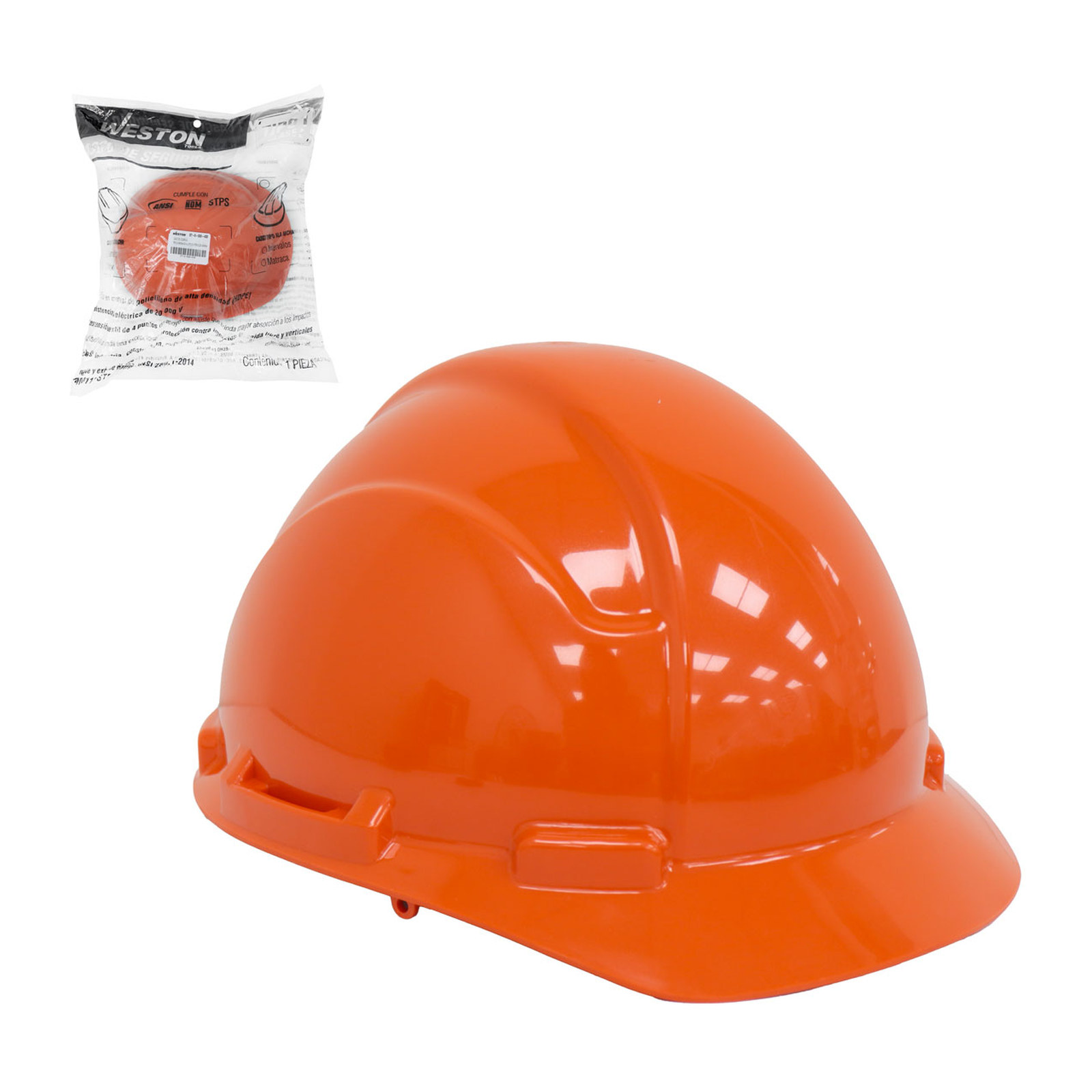 Casco de Seguridad Tipo Cachucha con Ajuste de Intervalos Naranja WESTON