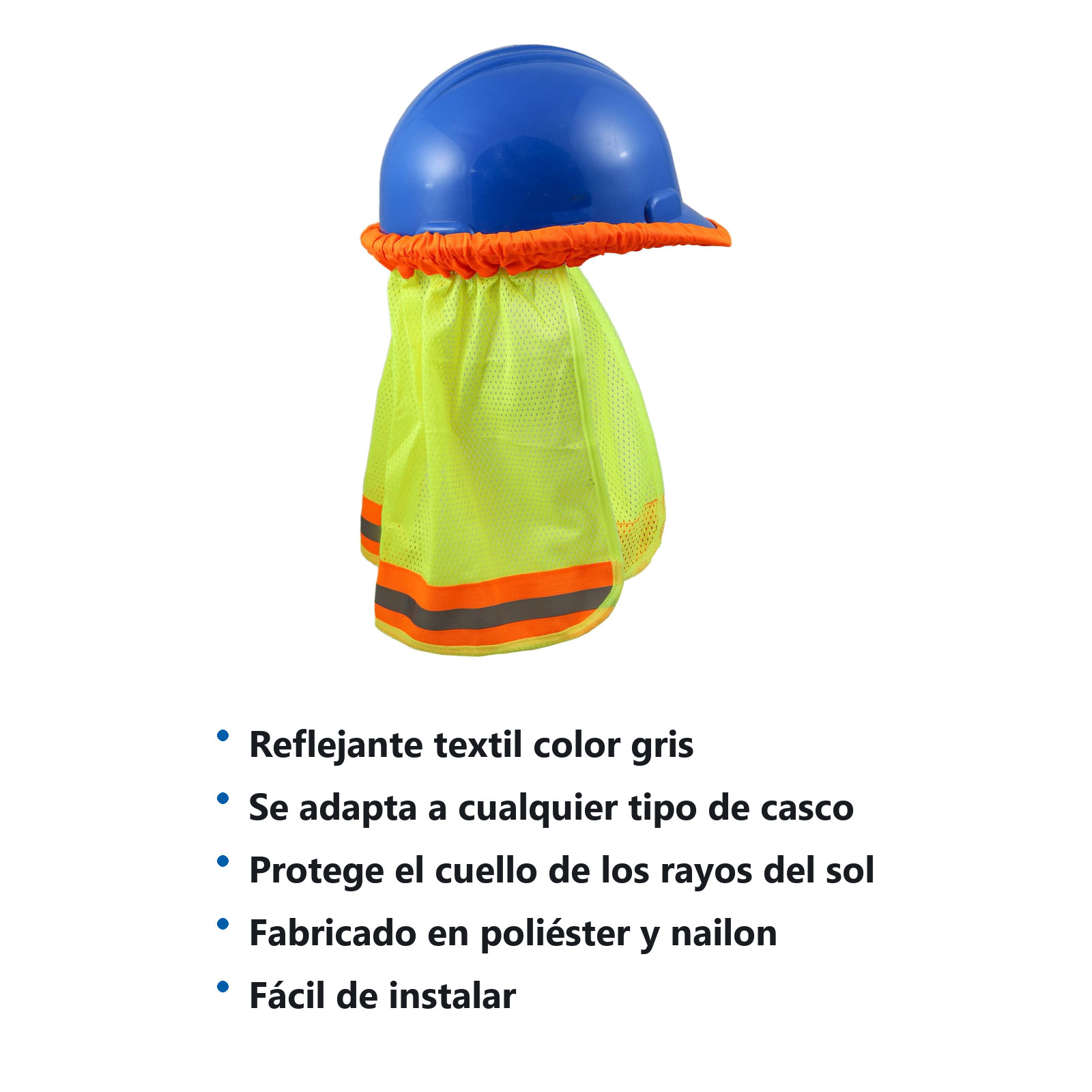 CUBRENUCA PARA CASCO AMARILLO NEON - Imagen 3