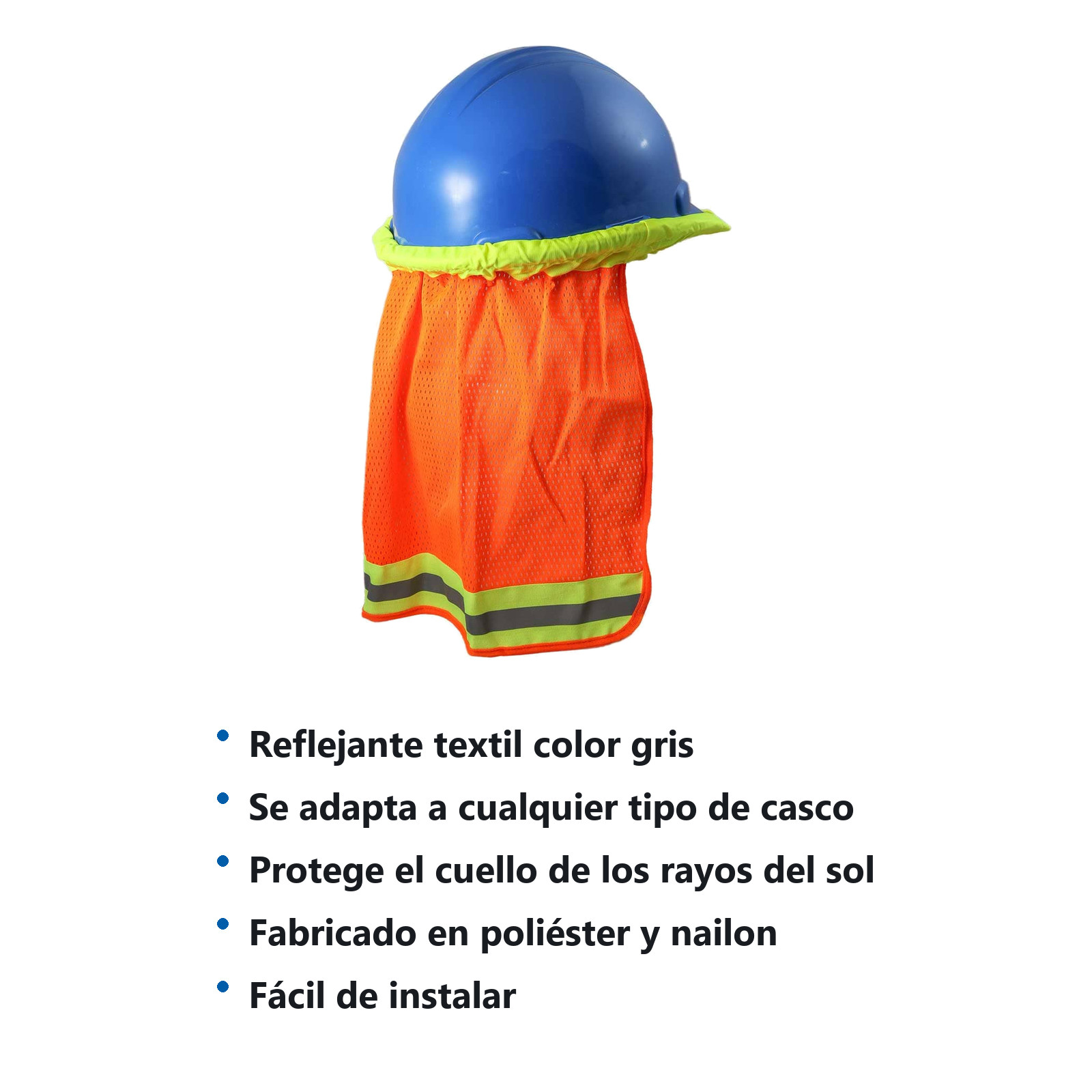 CUBRENUCA PARA CASCO NARANJA NEON - Imagen 3