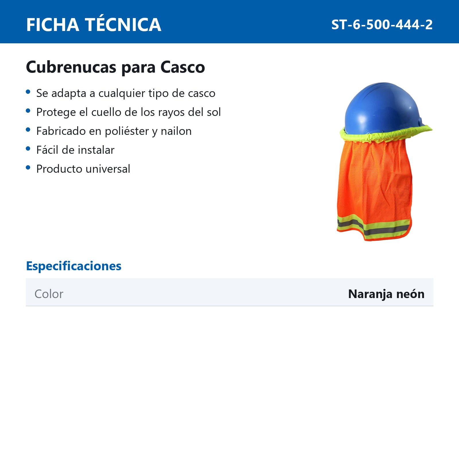 CUBRENUCA PARA CASCO NARANJA NEON - Imagen 3