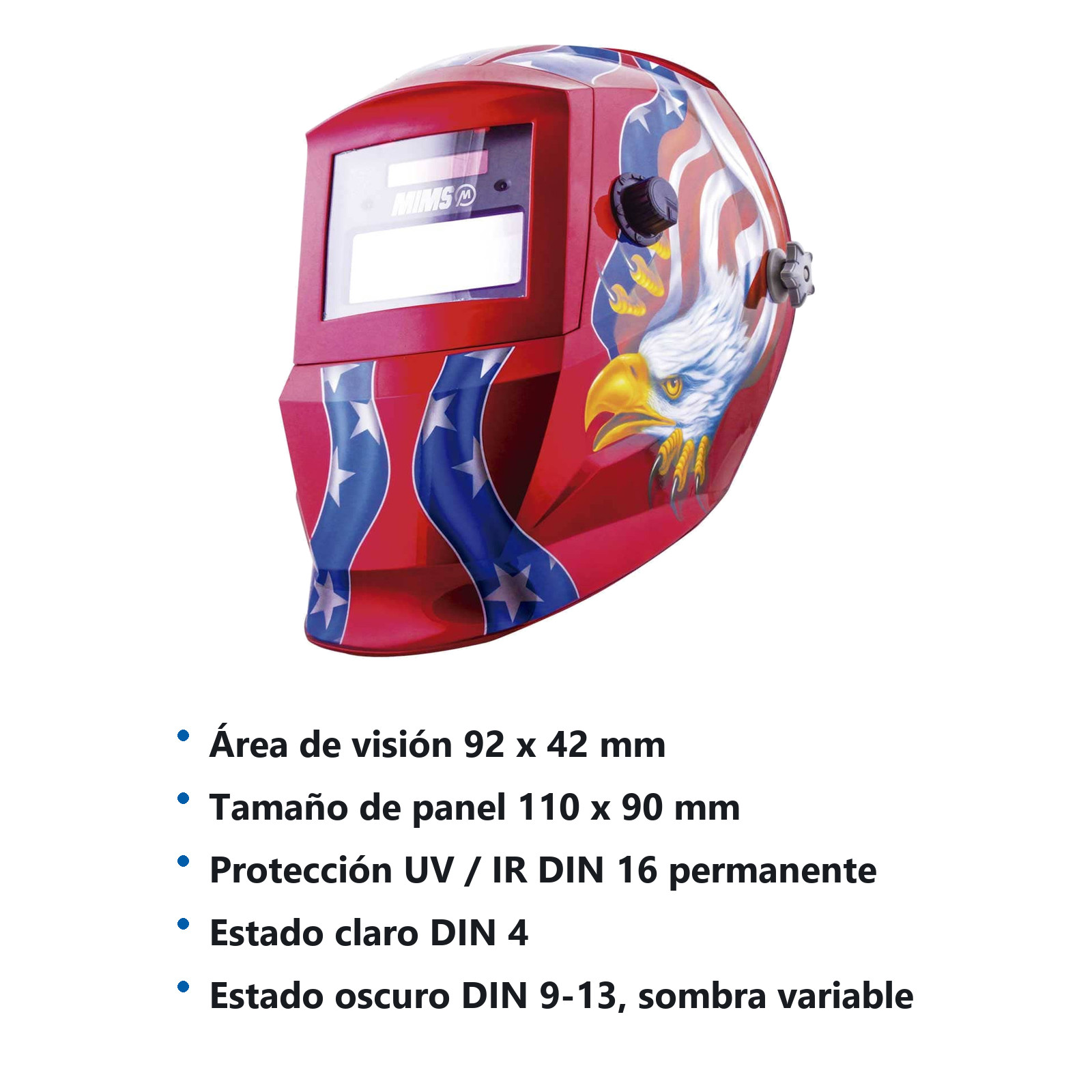 CARETA MIMS AGUILA ROJO/AZUL SENCILLA - Imagen 3