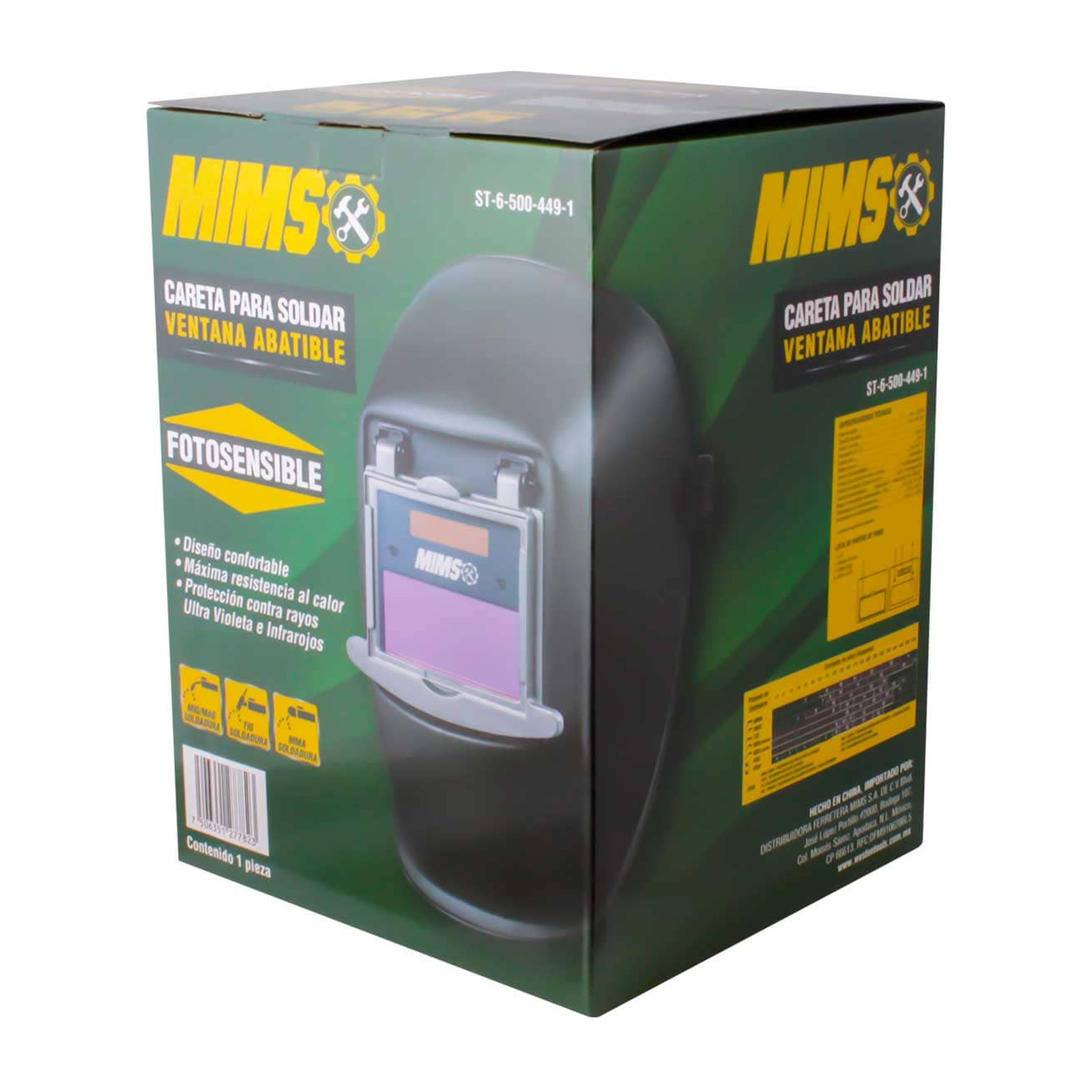 CARETA P/SOLDAR ELECT. CON VENTANA ABATIBLE MIMS - Imagen 4