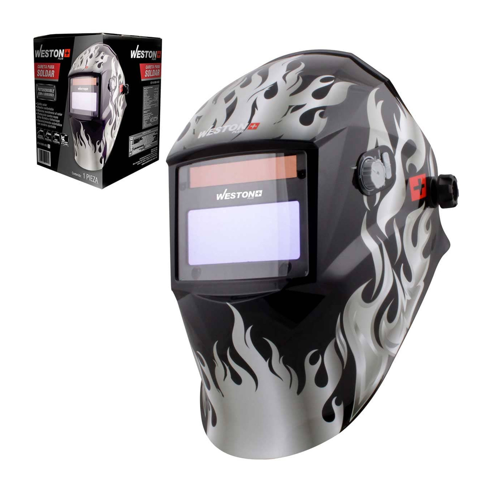 Careta para Soldar Weston Plus 4 Funciones 4 Sensores TIG 5 A