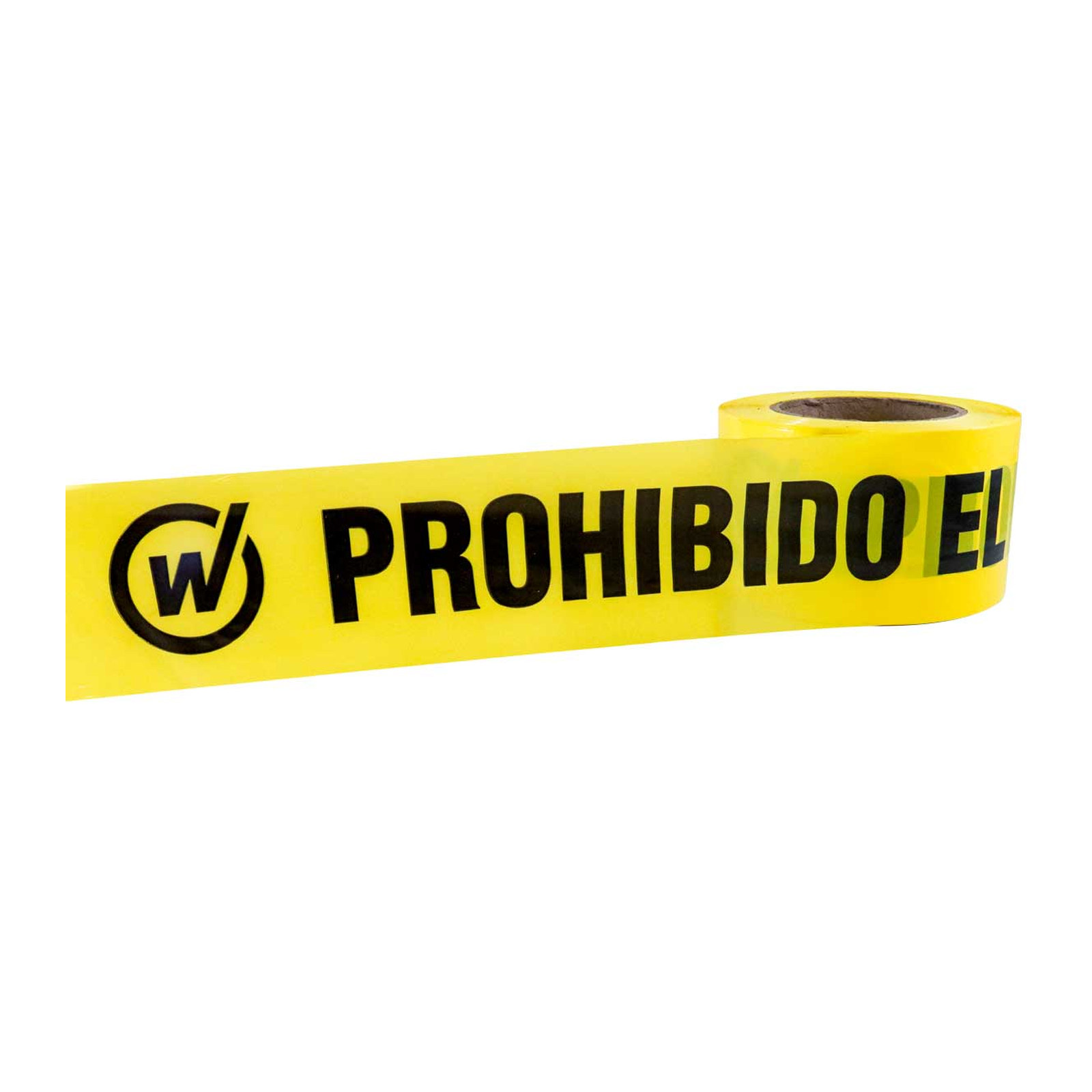 CINTA AMARILLA LEYENDA PROHIBIDO EL PASO (EMPAQUE C/5 PZAS - PRECIO X PIEZA) - Imagen 2