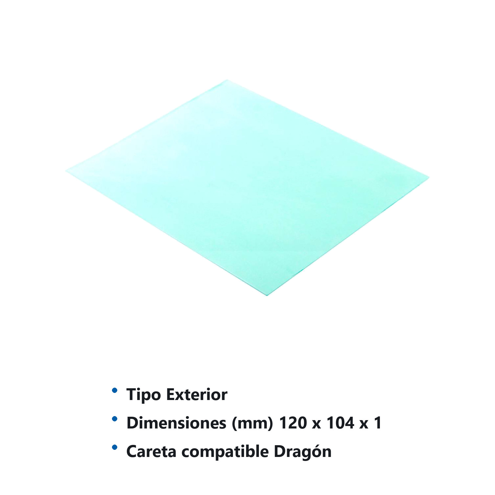 MICA EXTERIOR P/CARETA DE SOLDAR (DRAGON)  (Precio x Pieza - Empaque C/10 piezas) - Imagen 3