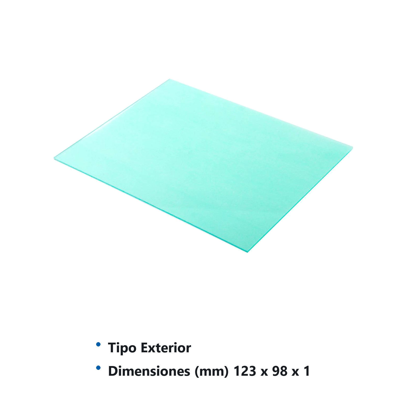 MICA EXTERIOR P/CARETA DE SOLDAR (FLAMA AZUL & PLATA, WP 4F)  (Precio x Pieza - Empaque C/10 piezas) - Imagen 3