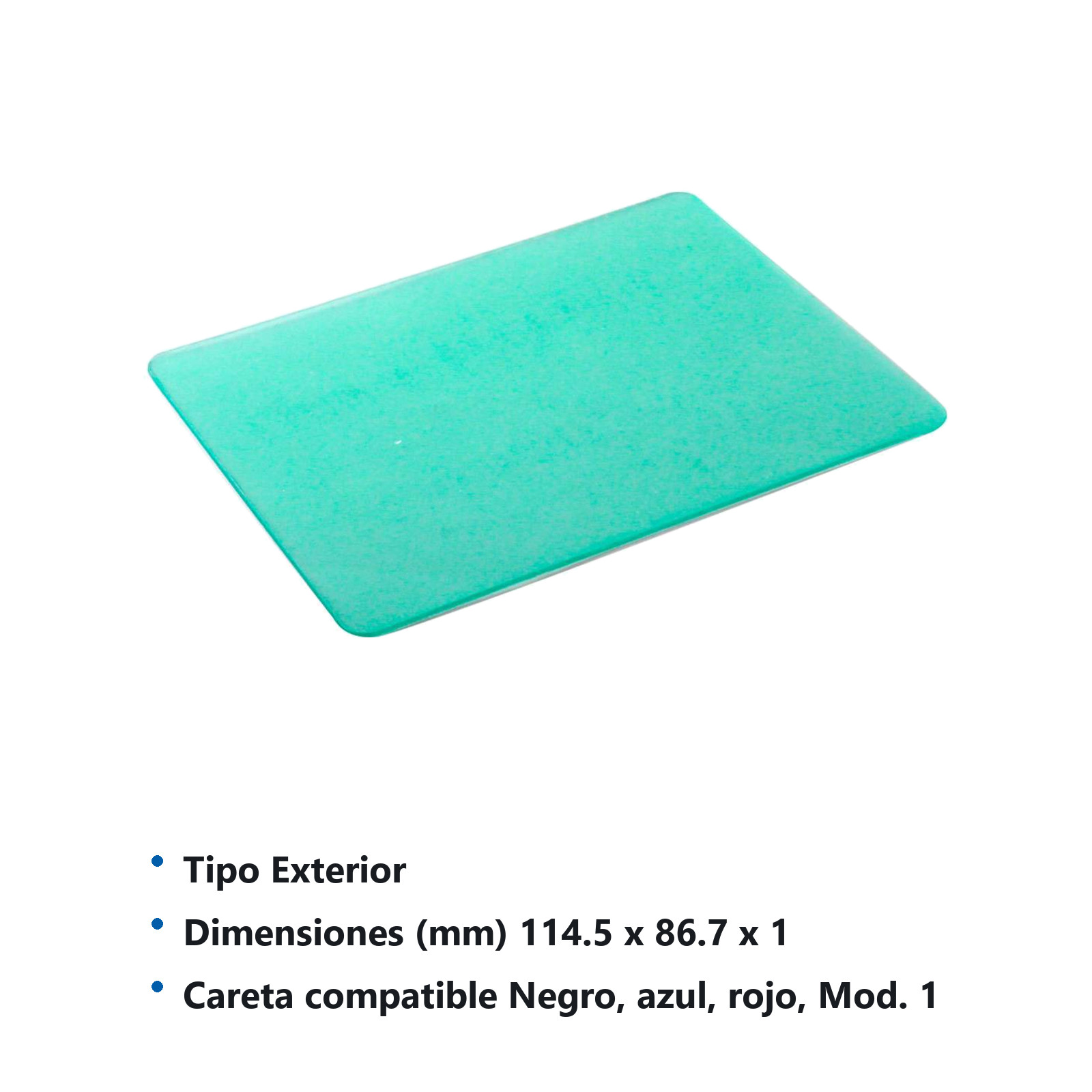 MICA EXTERIOR P/CARETA DE SOLDAR (NEGRO, AZUL, ROJO, PLATA, WP 3F) (Precio x Pza - Emp C/10 pzs) - Imagen 3