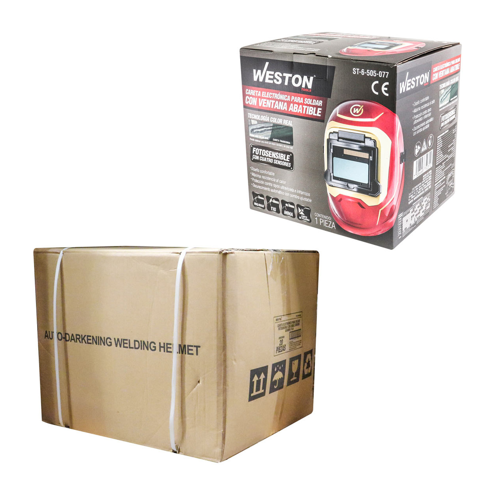CARETA T/IRON P/SOLDAR ELECT. C/VENTANA ABATIBLE TRUE COLOR (Precio x Pieza - Caja C/5 piezas) - Imagen 4