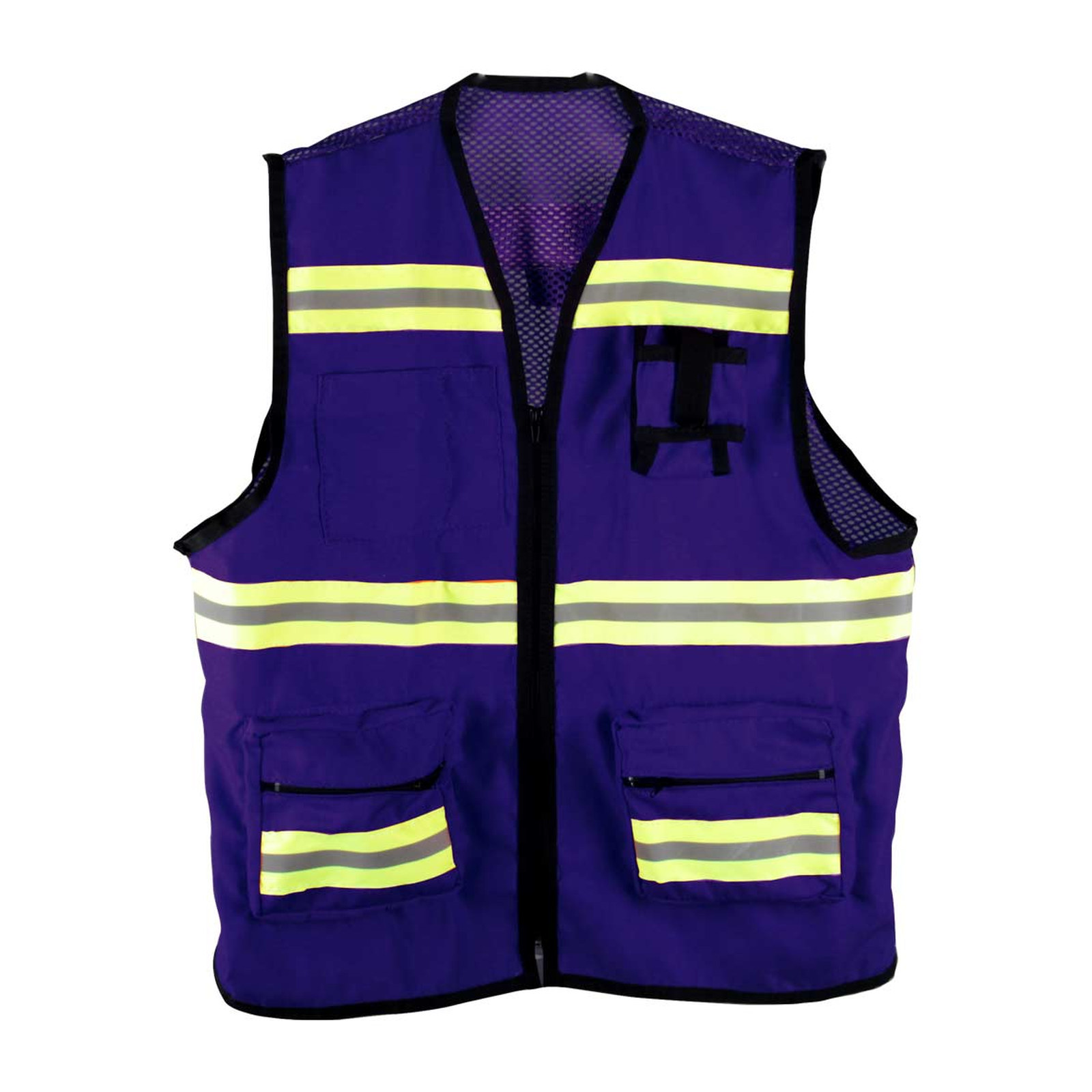 Chaleco Tipo Geólogo con Malla Jersey y Reflejante Textil Bicolor Azul Marino Talla XL Weston