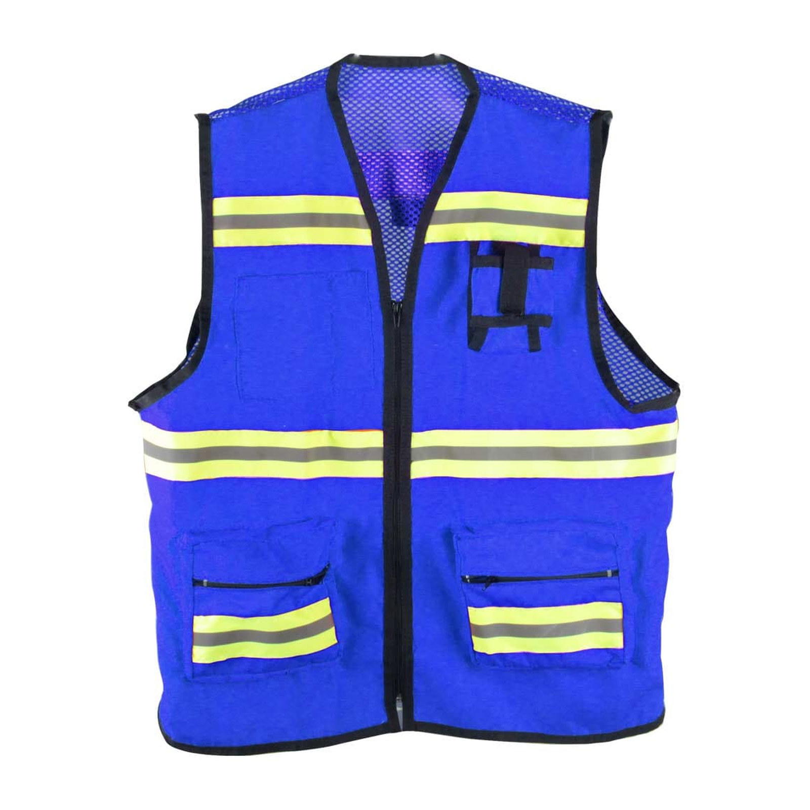 Chaleco Tipo Geólogo Bicolor Azul Rey con Malla Jersey y Reflejante Textil Talla XL Weston
