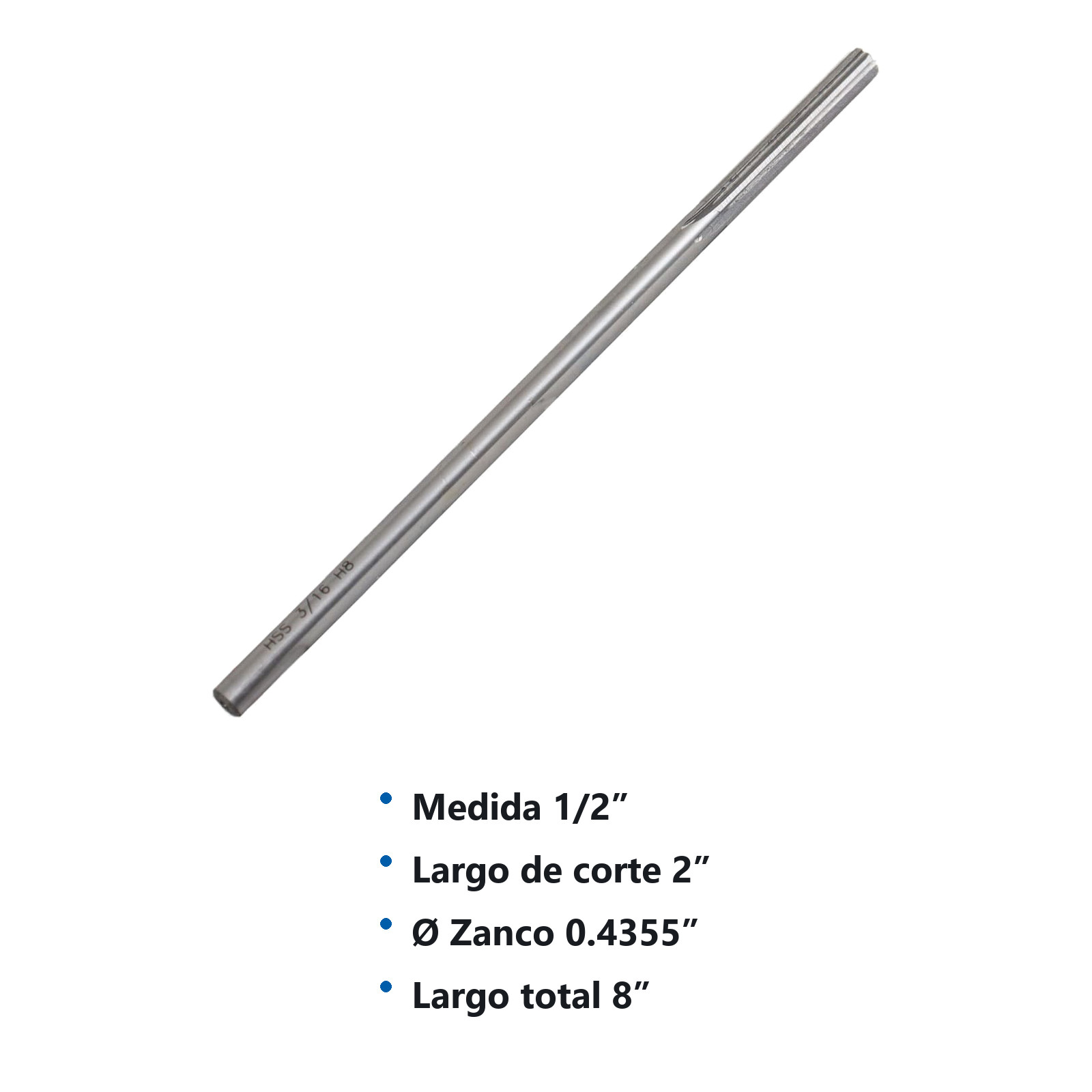 RIMA RECTA DE MAQUINA 1/2" H8 - Imagen 3