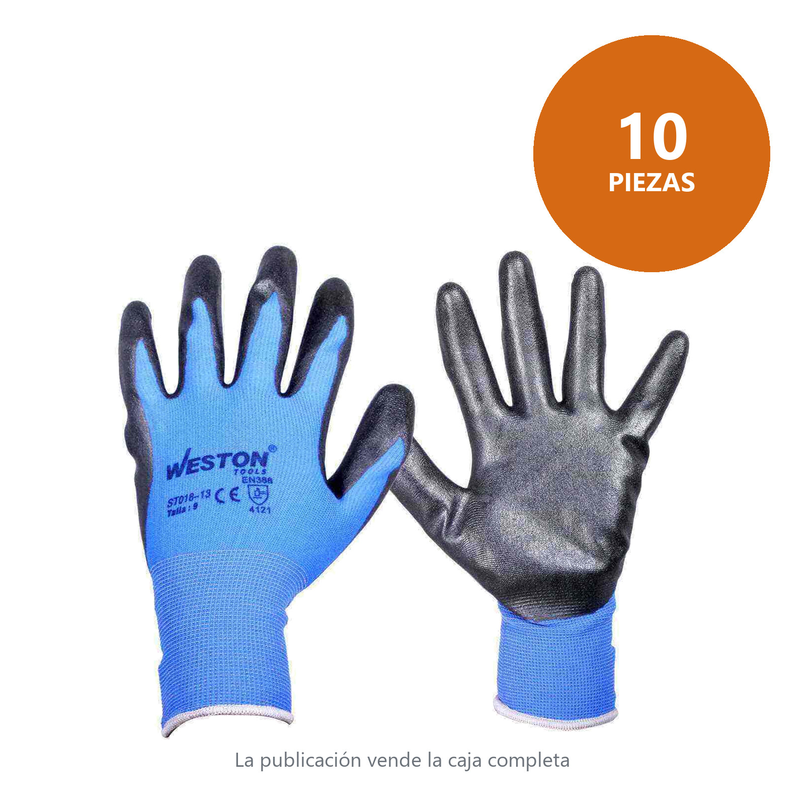 GUANTE NYLON C/NITRILO ESPUMADO 13G NEGRO 9 (Precio x par - Empaque c/10 pares) - Imagen 2