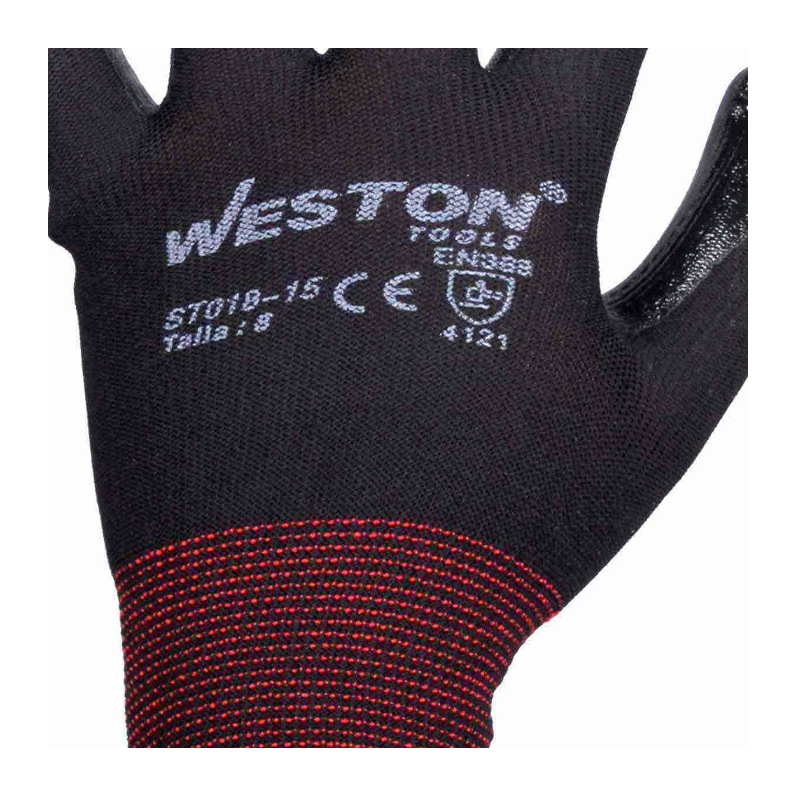 GUANTE NYLON C/NITRILO NORMAL 13G NEGRO TALLA 8 (Precio x par - Empaque c/10 pares) - Imagen 2