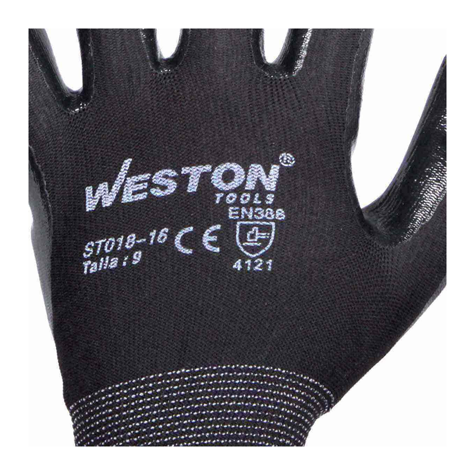 GUANTE NYLON C/NITRILO NORMAL 13G NEGRO TALLA 9 (Precio x par - Empaque c/10 pares) - Imagen 2