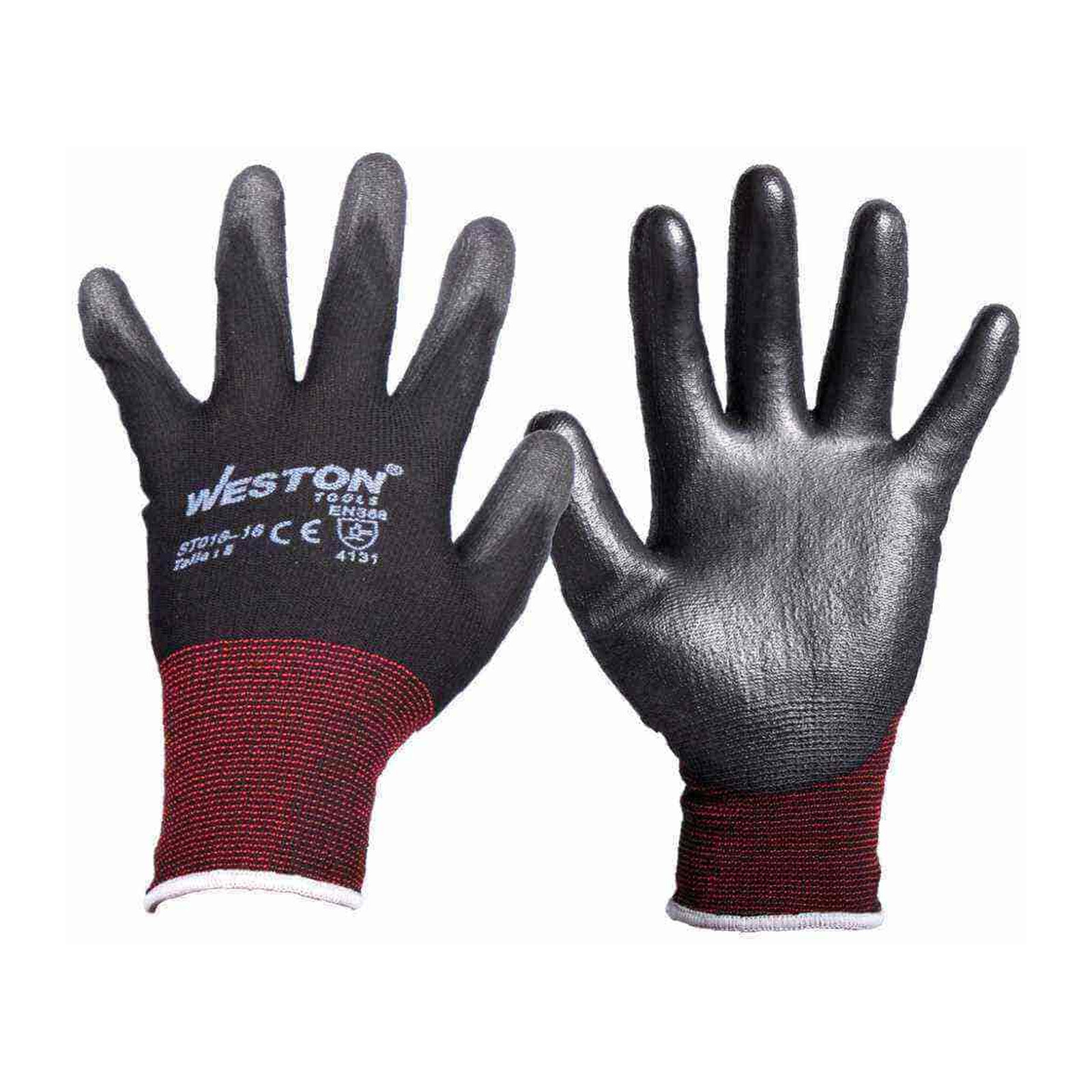 Guante de Nylon con Recubrimiento de Poliuretano 13G Talla 8 Negro WESTON