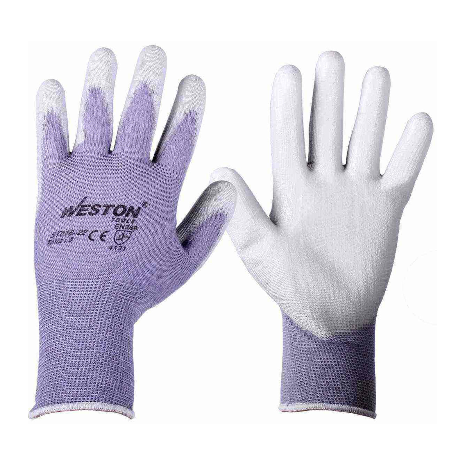 Guante de Nylon con Recubrimiento de Poliuretano 13G Palma Gris Talla 9 WESTON