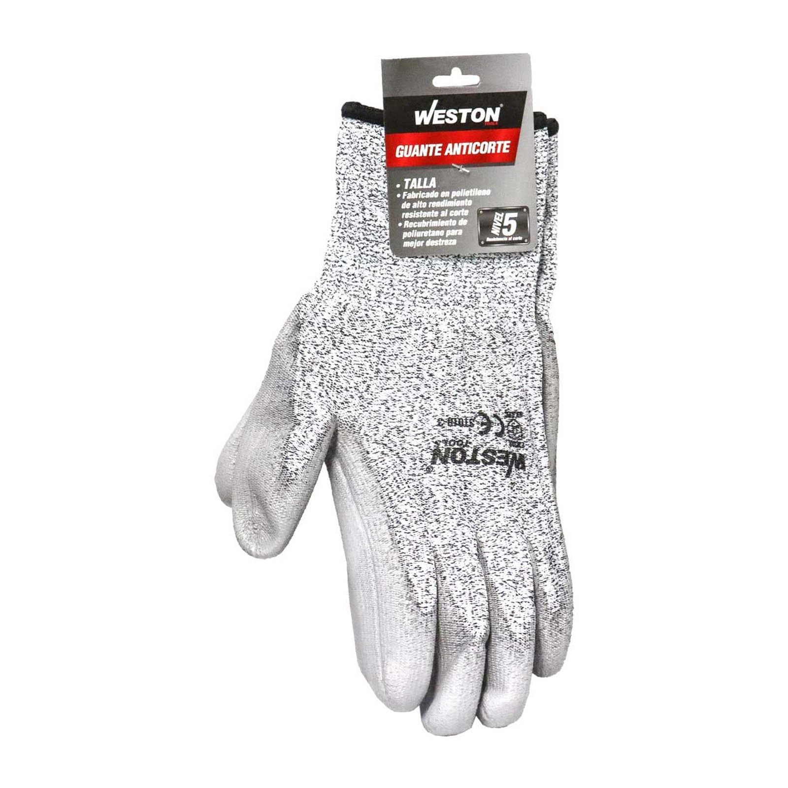 GUANTE ANTICORTE WESTON NIVEL 5 TALLA 9 (Precio x par - Empaque c/10 pares) - Imagen 3
