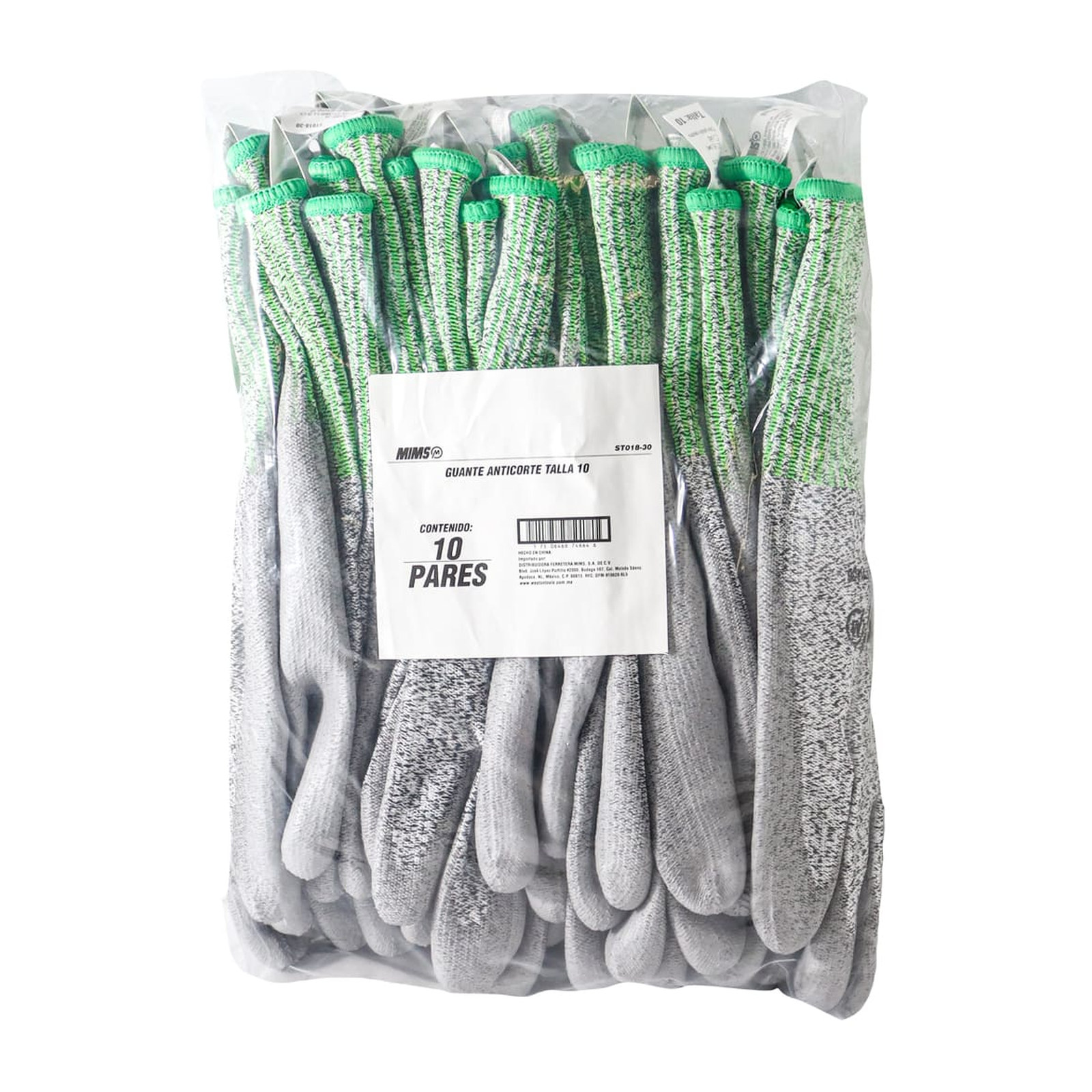 GUANTE ANTICORTE MIMS NIVEL 5 TALLA 10 (Precio x par - Empaque c/10 pares) - Imagen 4