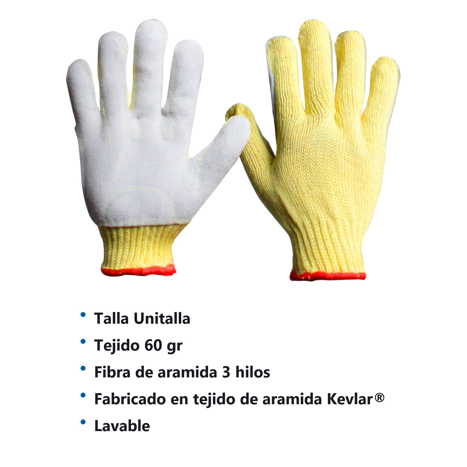 GUANTE REFORZADO 60 GR C/PALMA DE CARNAZA (Precio x par - Empaque c/10 pares) - Imagen 3