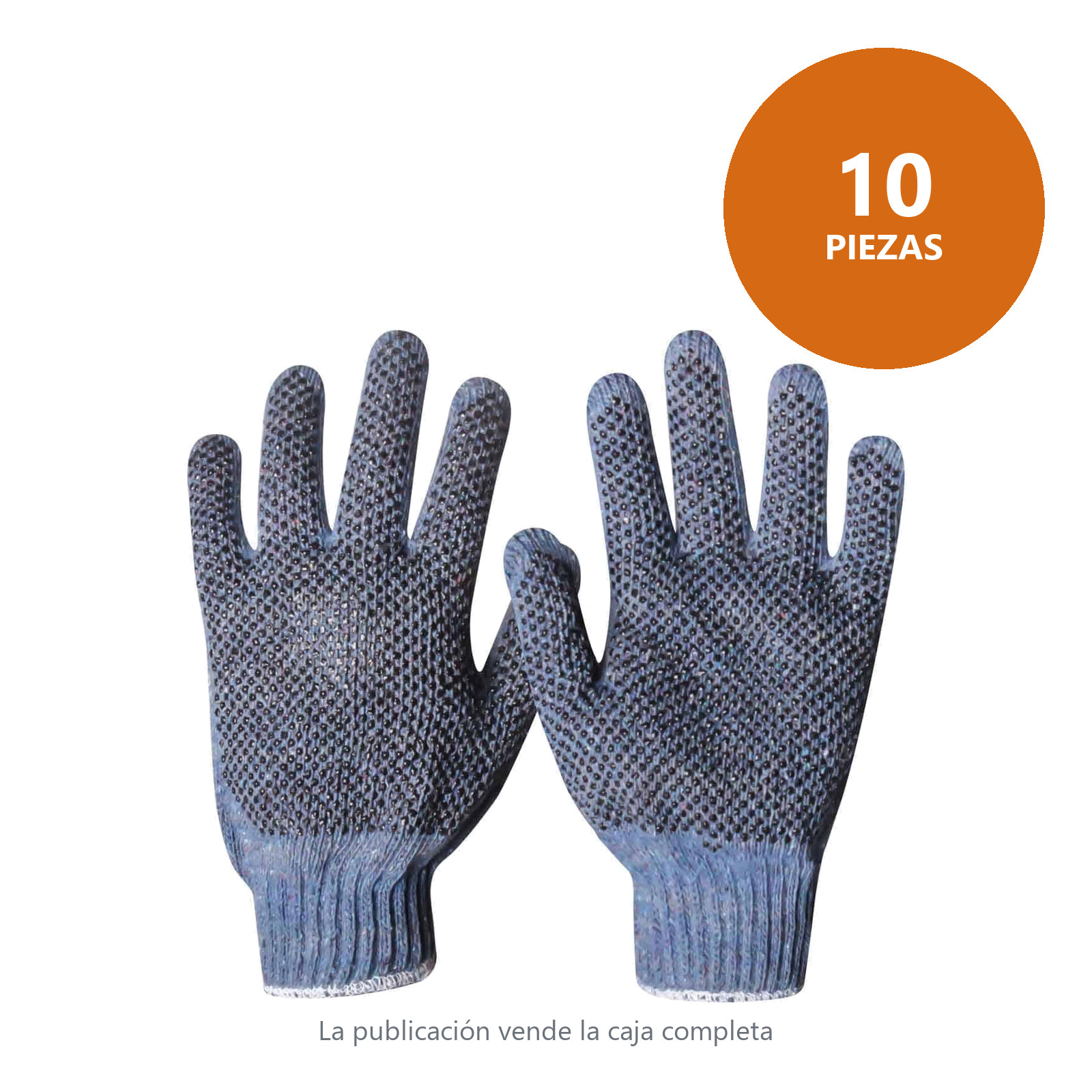 GUANTE ALGODON MULTICOLOR C/PUNTOS PVC UNITALLA (Precio x par - Empaque c/10 pares) - Imagen 3