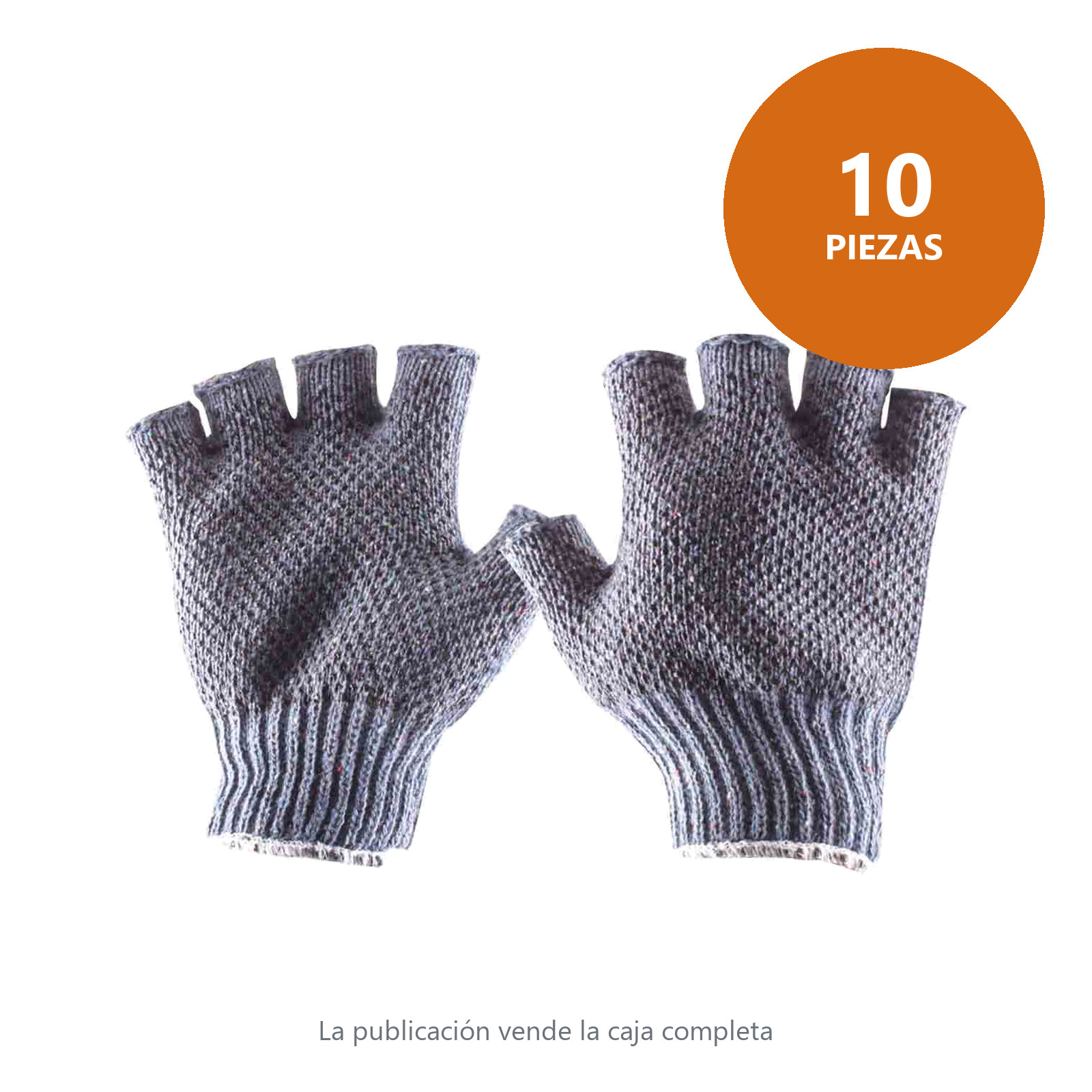 GUANTE ALGODON MULTICOLOR C/PUNTO PVC SIN DEDOS UNITALLA (Precio x par - Empaque c/10 pares) - Imagen 3