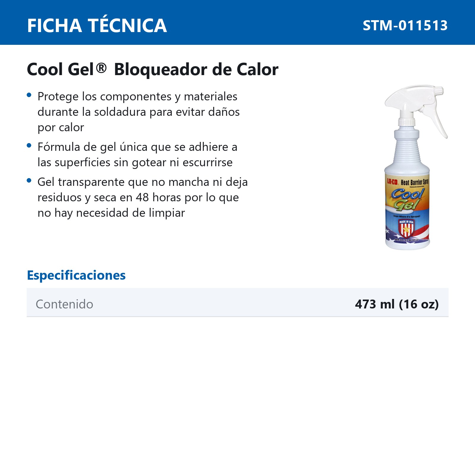 BLOQUEADOR DE CALOR COOL GEL 473ML. - Imagen 2