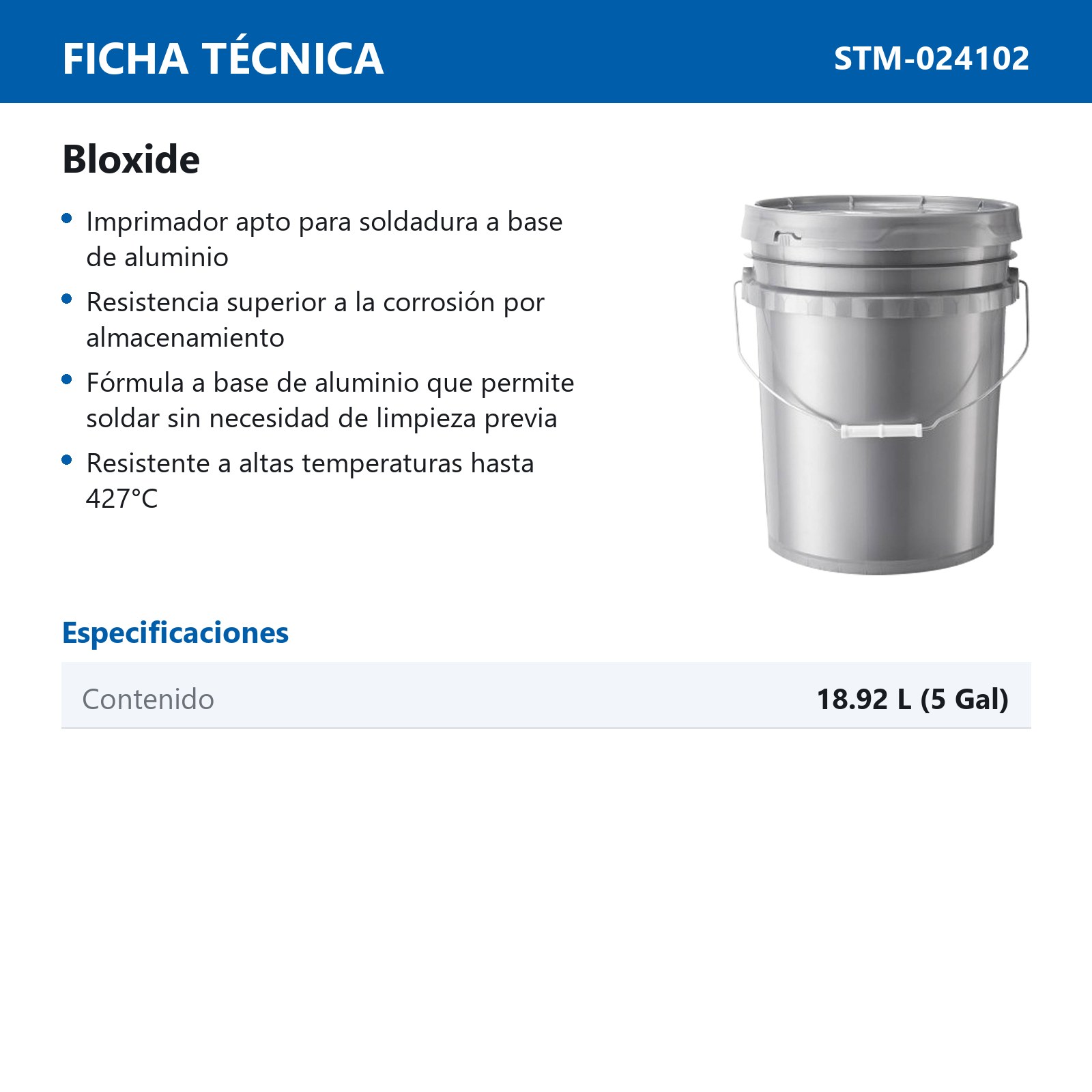 BLOXIDE CUBETA 5GALONES - Imagen 2