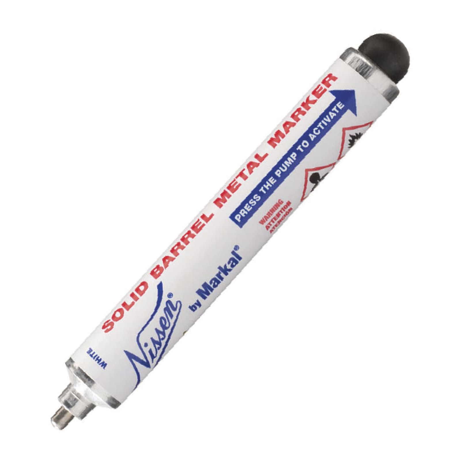 Marcador de Pintura Markal Nissen Solid Barrel Blanco