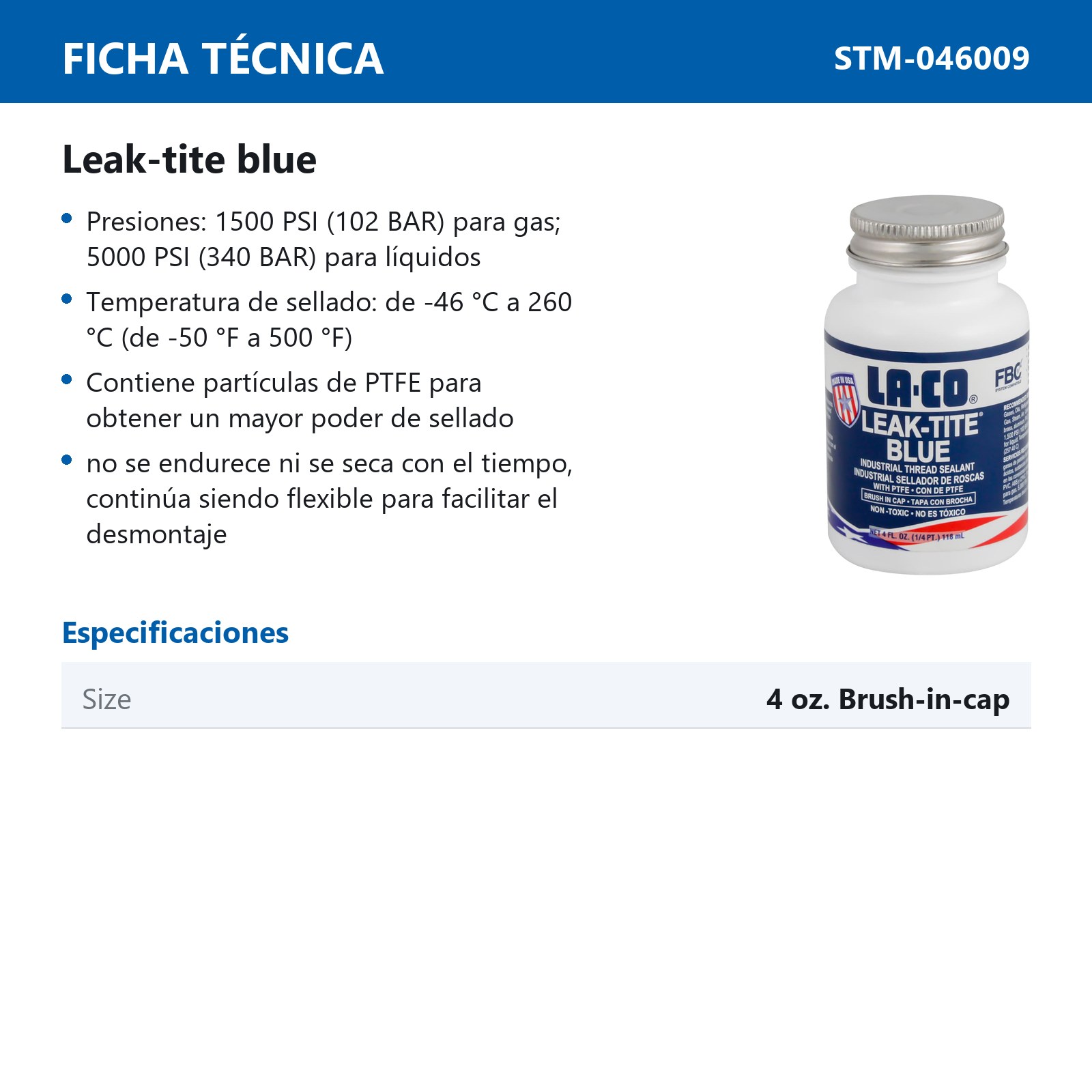 SELLADOR DE ROSCAS LEAKTITE 118ML - Imagen 2