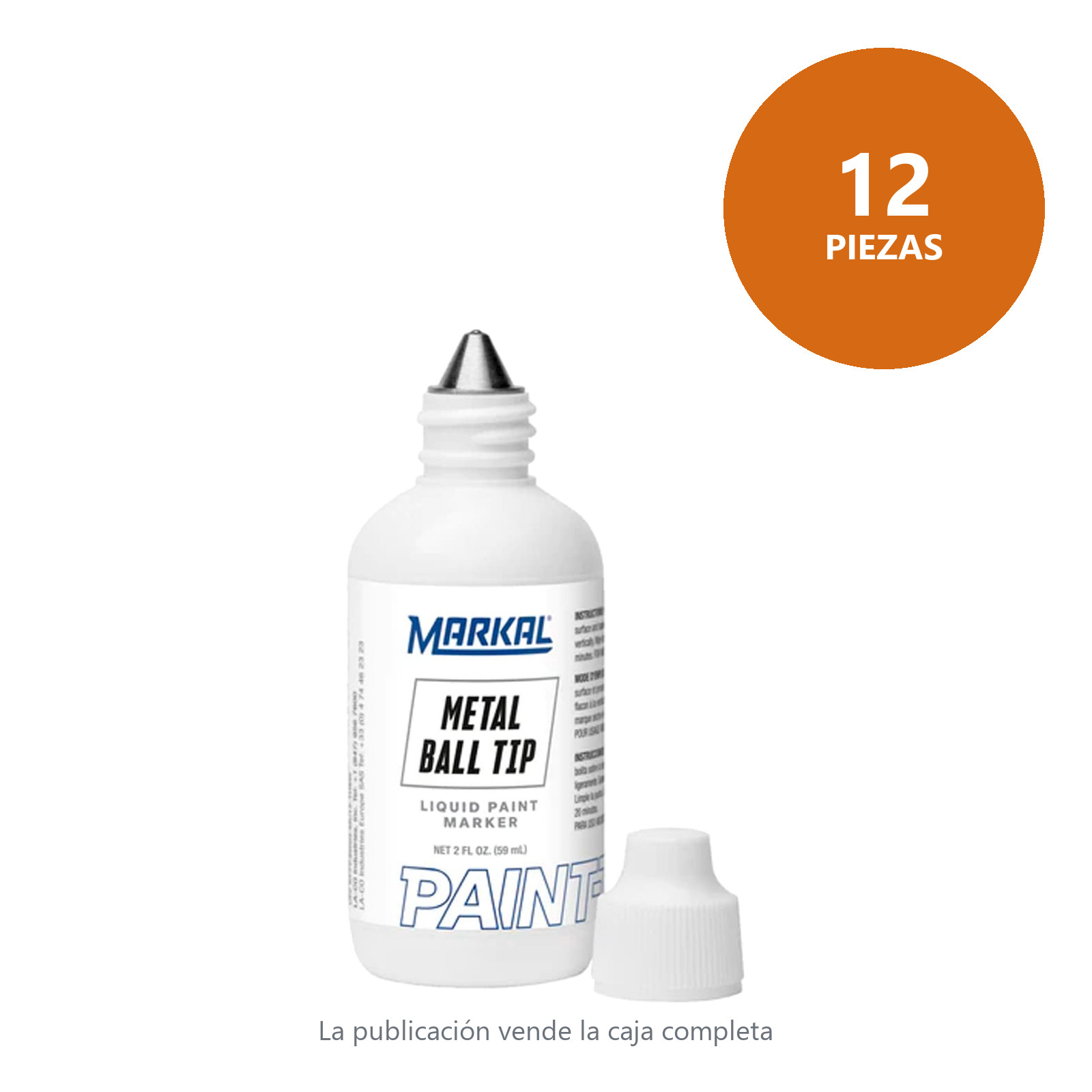 MARCADOR BALL PAINT BLANCO (CAJA C/12 - PRECIO X PZA) - Imagen 2
