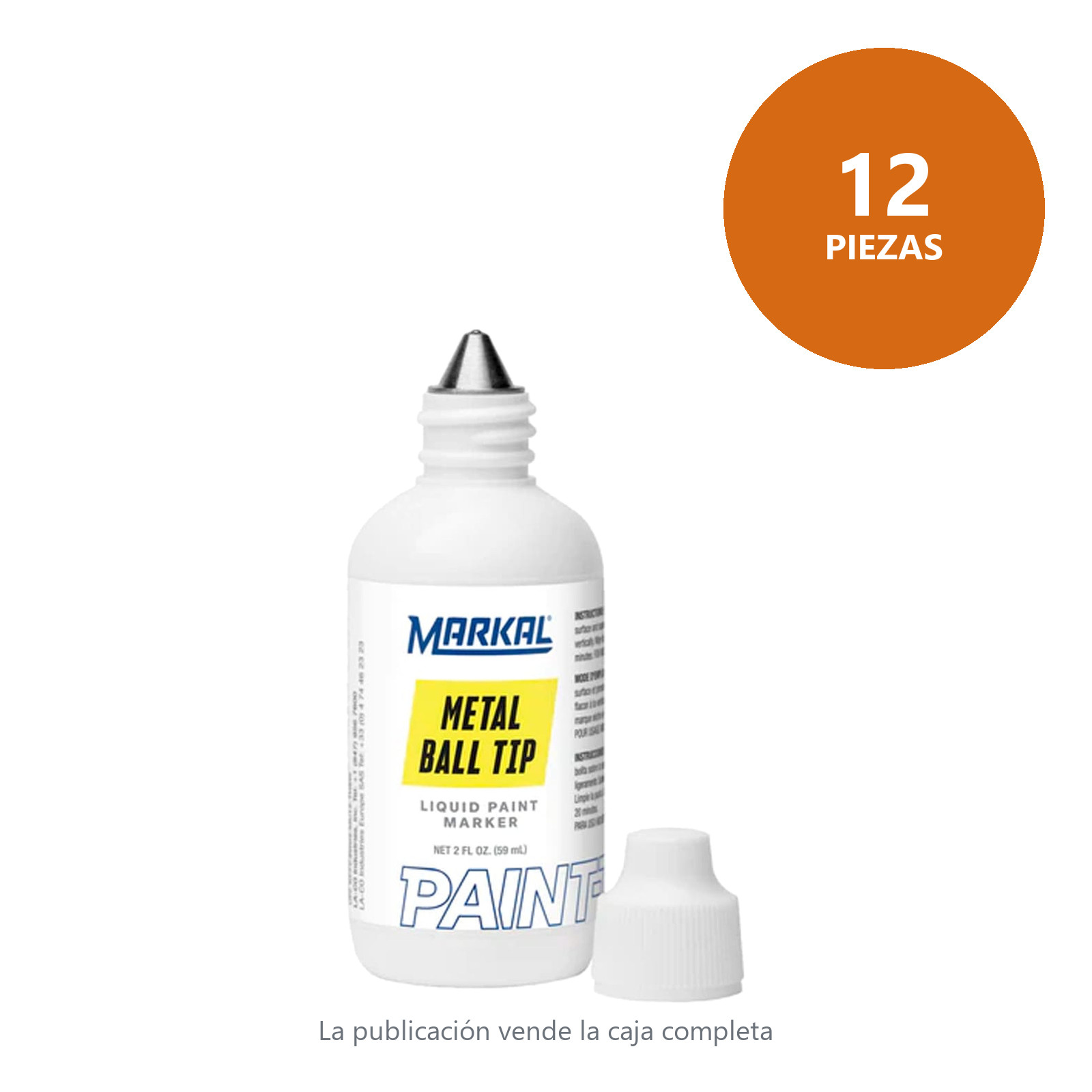 MARCADOR BALL PAINT AMARILLO (CAJA C/12 - PRECIO X PZA) - Imagen 2