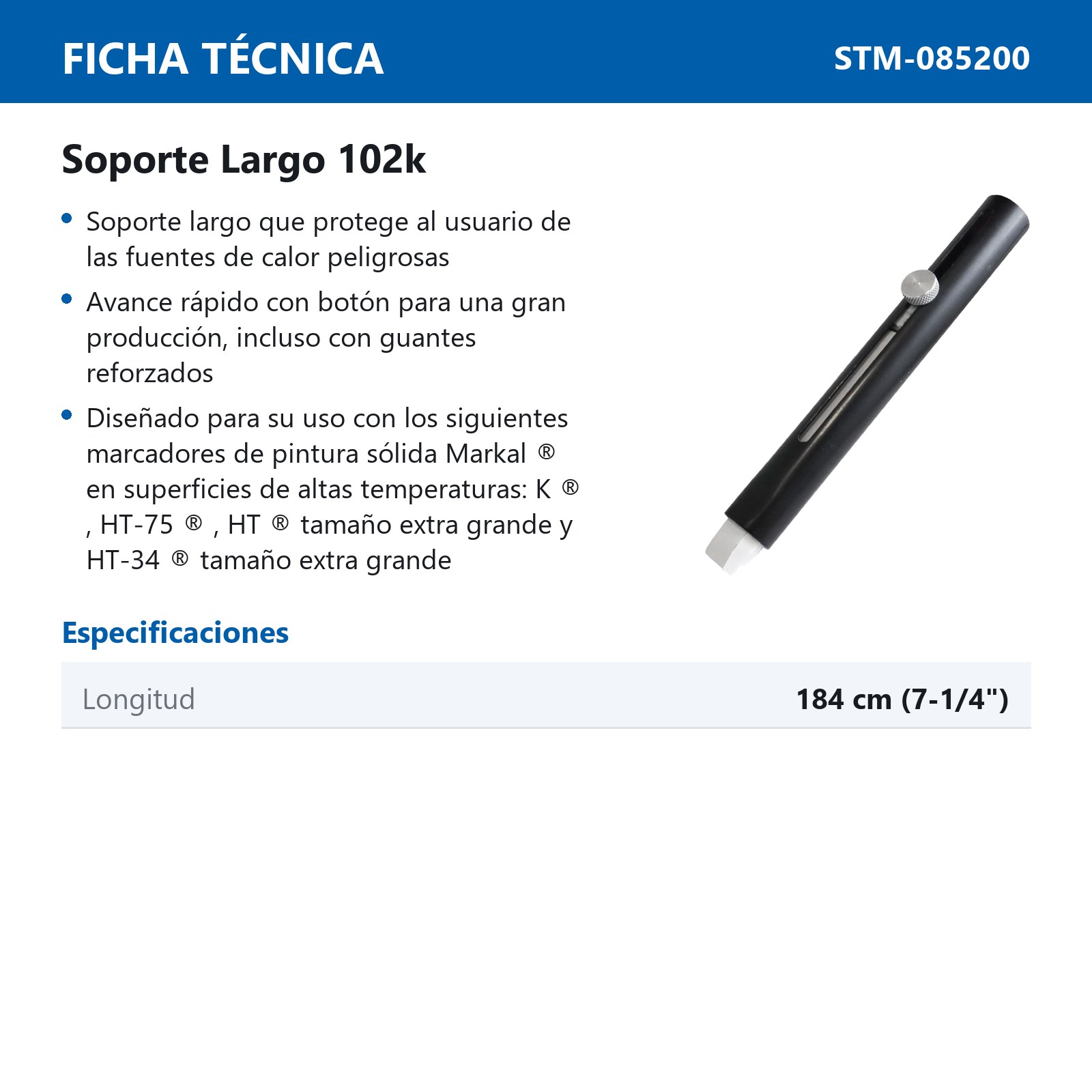 SOPORTE LARGO 102K (CAJA C/12 - PRECIO X PZA) - Imagen 4