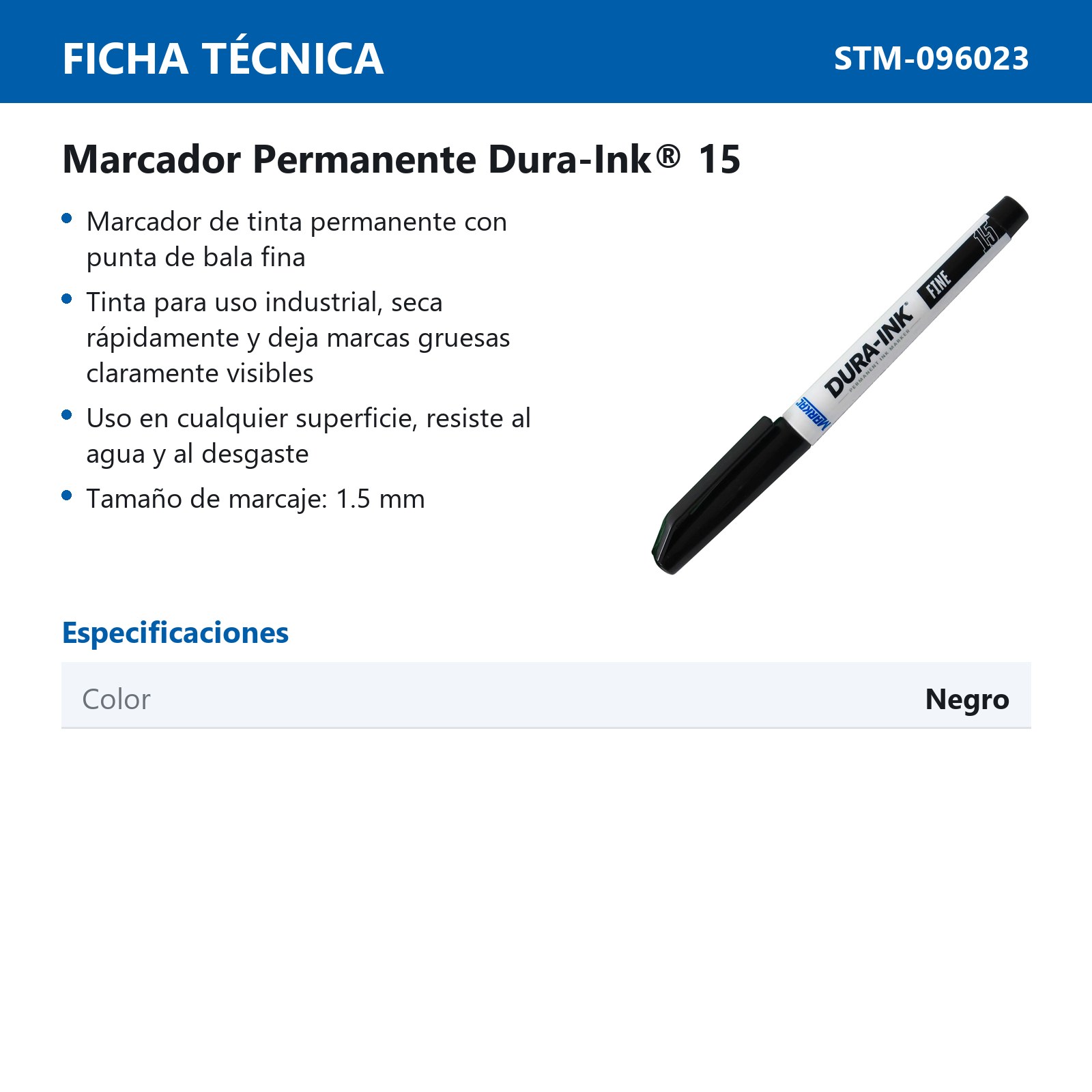 MARCADOR PERMANENTE NEGRO (INK 15) (CAJA C/12 - PRECIO X PZA) - Imagen 3