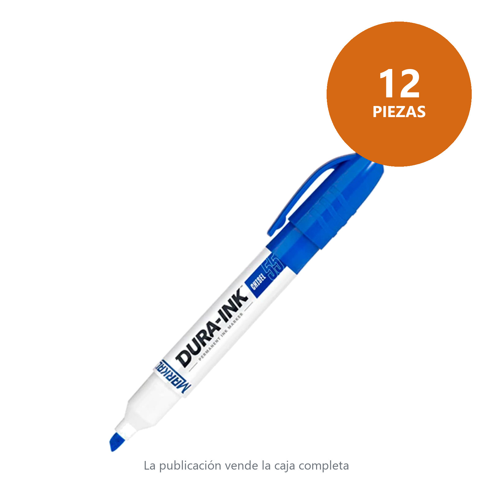 MARCADOR PERMANENTE AZUL 55 (CAJA C/12 - PRECIO X PZA) - Imagen 2