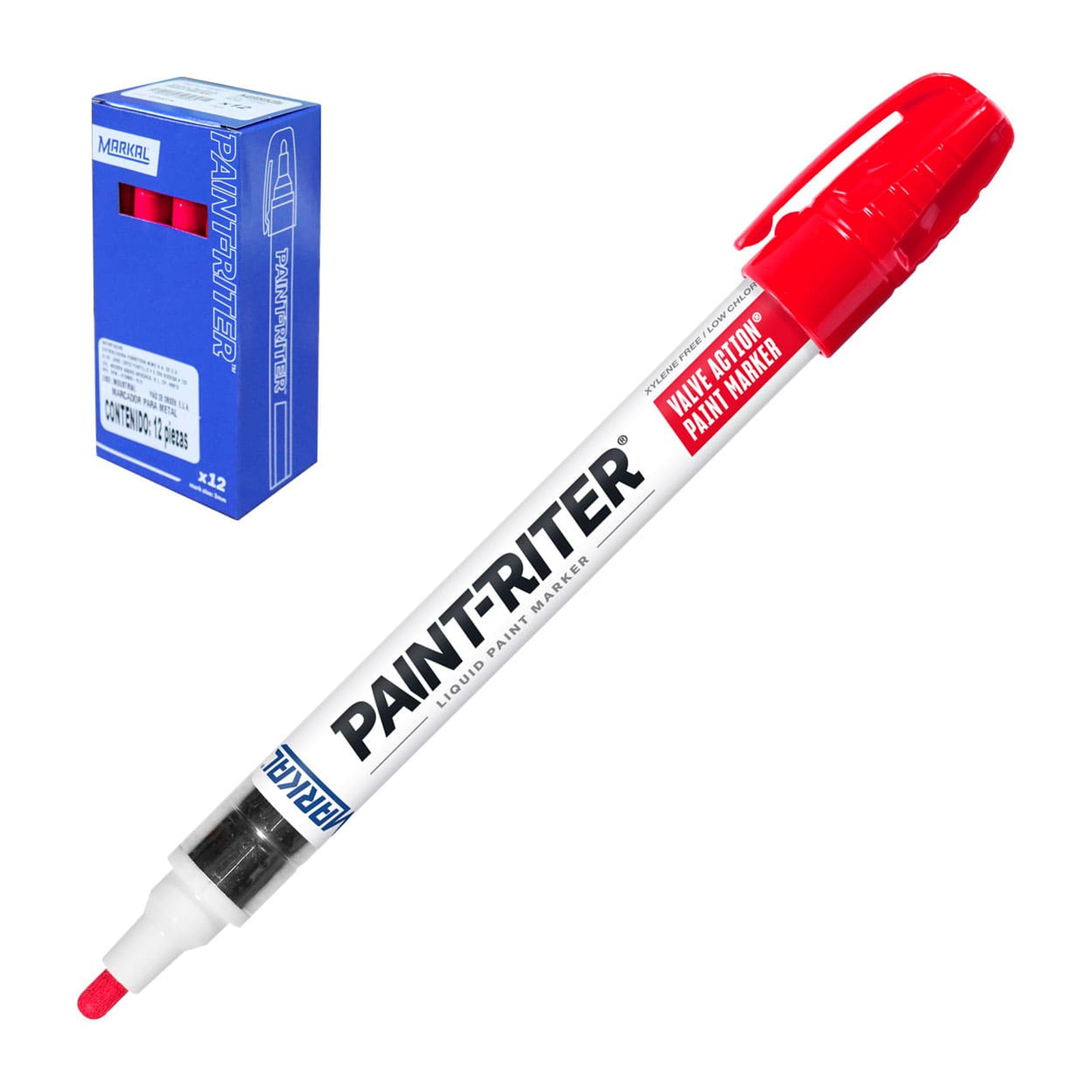 Marcador de Pintura Valve Action Rojo Markal