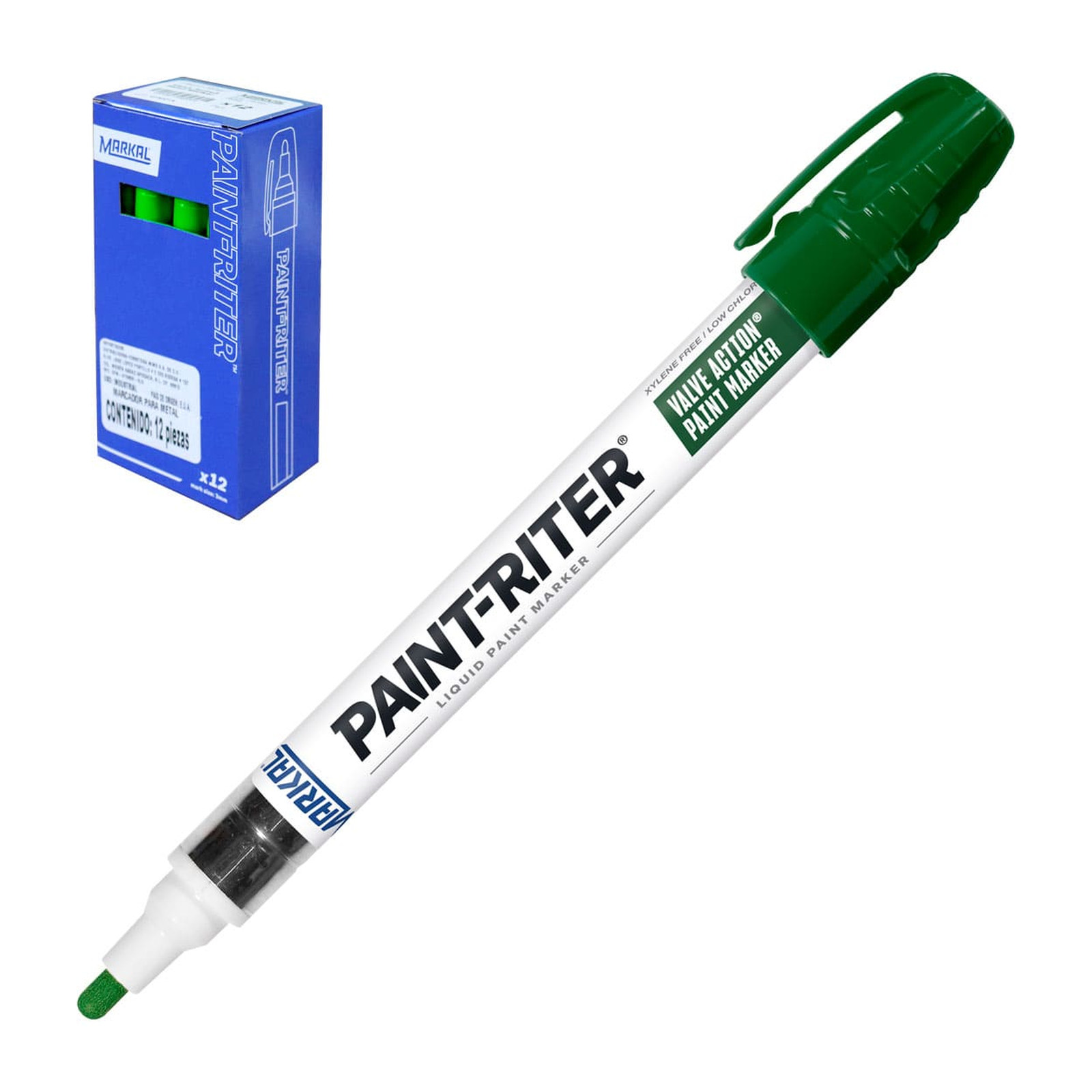 Marcador de Pintura Valve Action Verde Markal