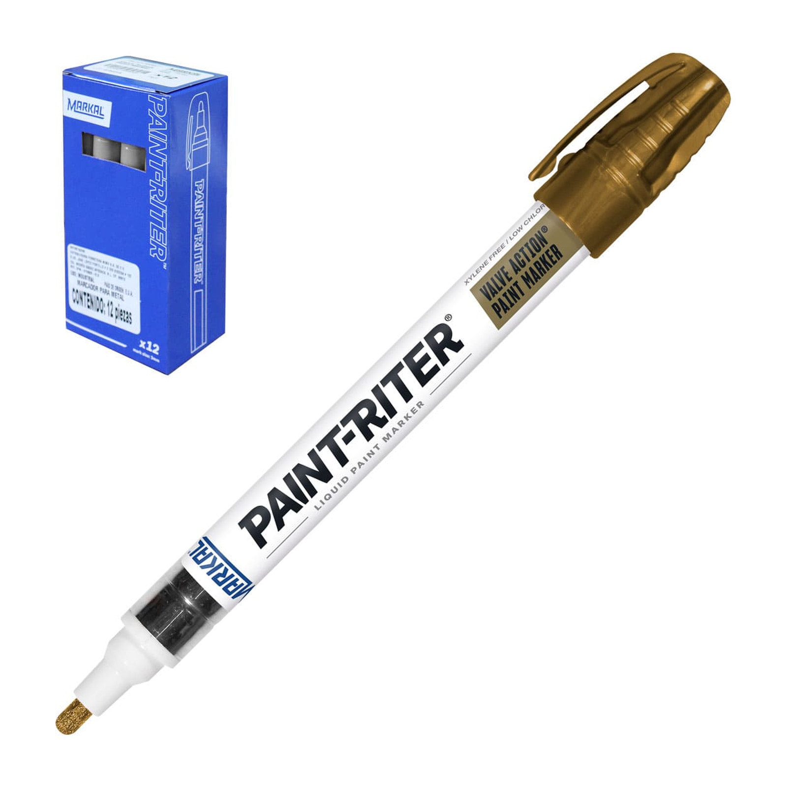 Marcador de Pintura Valve Action Color Oro Markal