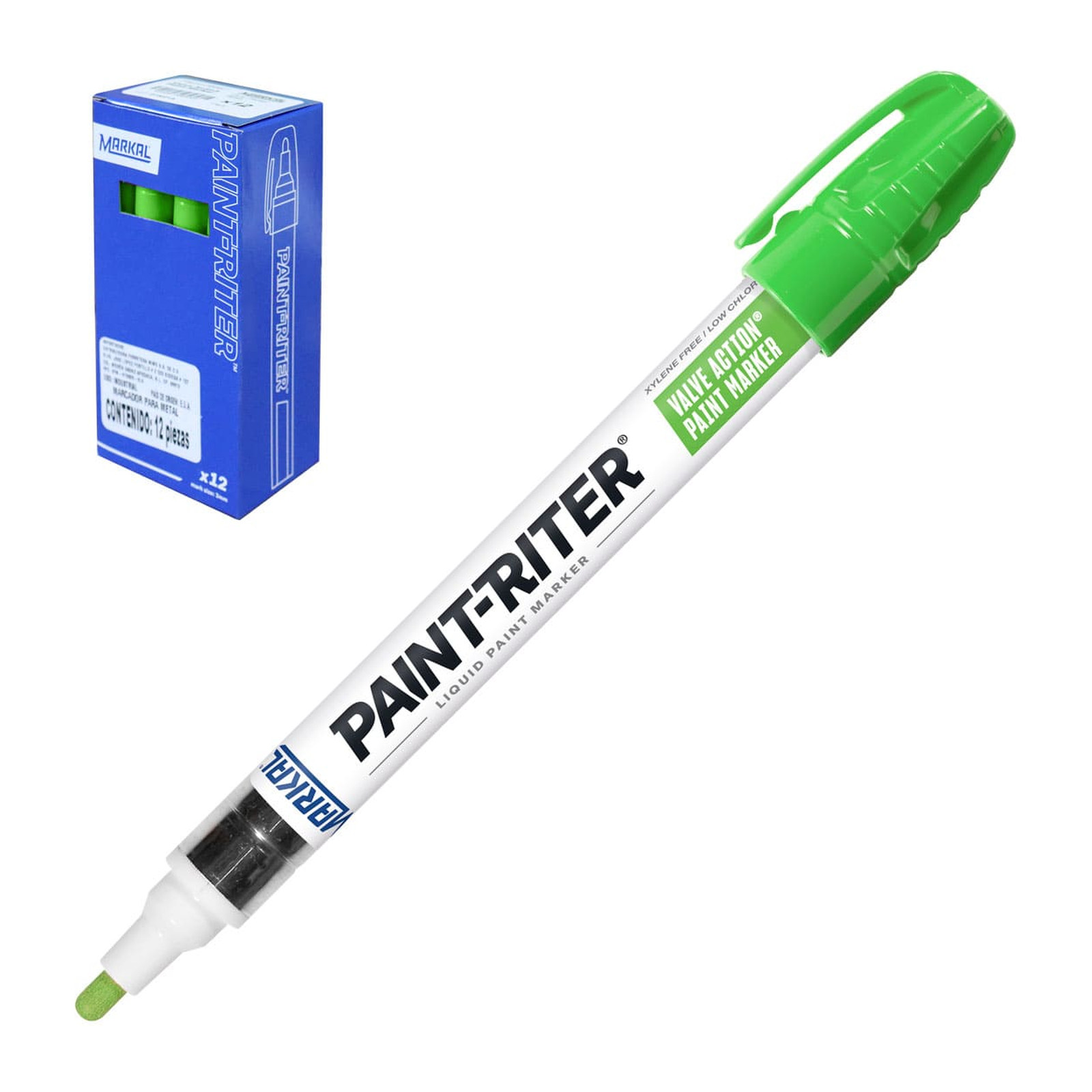 Marcador de Pintura Valve Action Verde Claro Markal