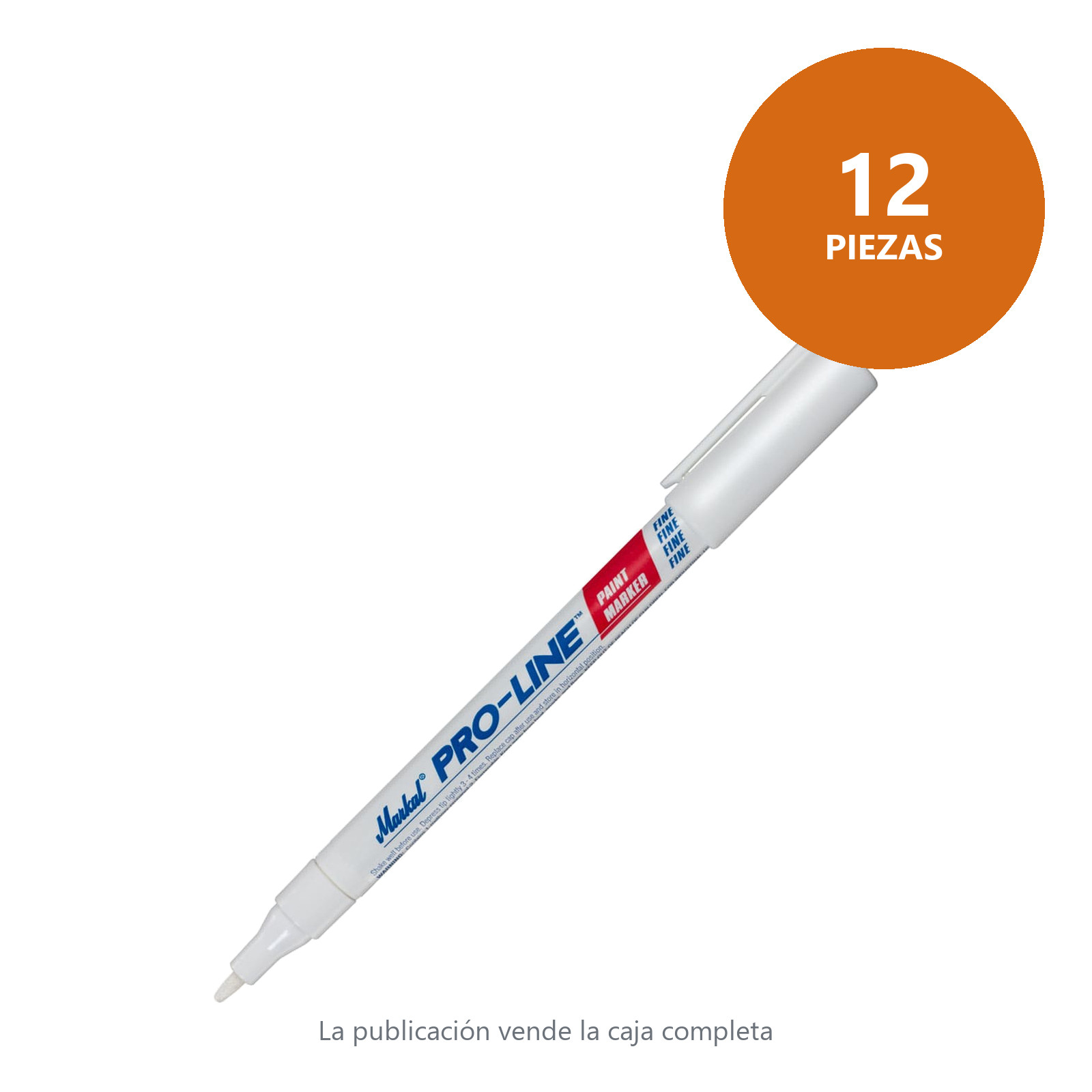 MARCADOR PUNTO FINO PROLINE BLANCO (CAJA C/12 - PRECIO X PZA) - Imagen 2