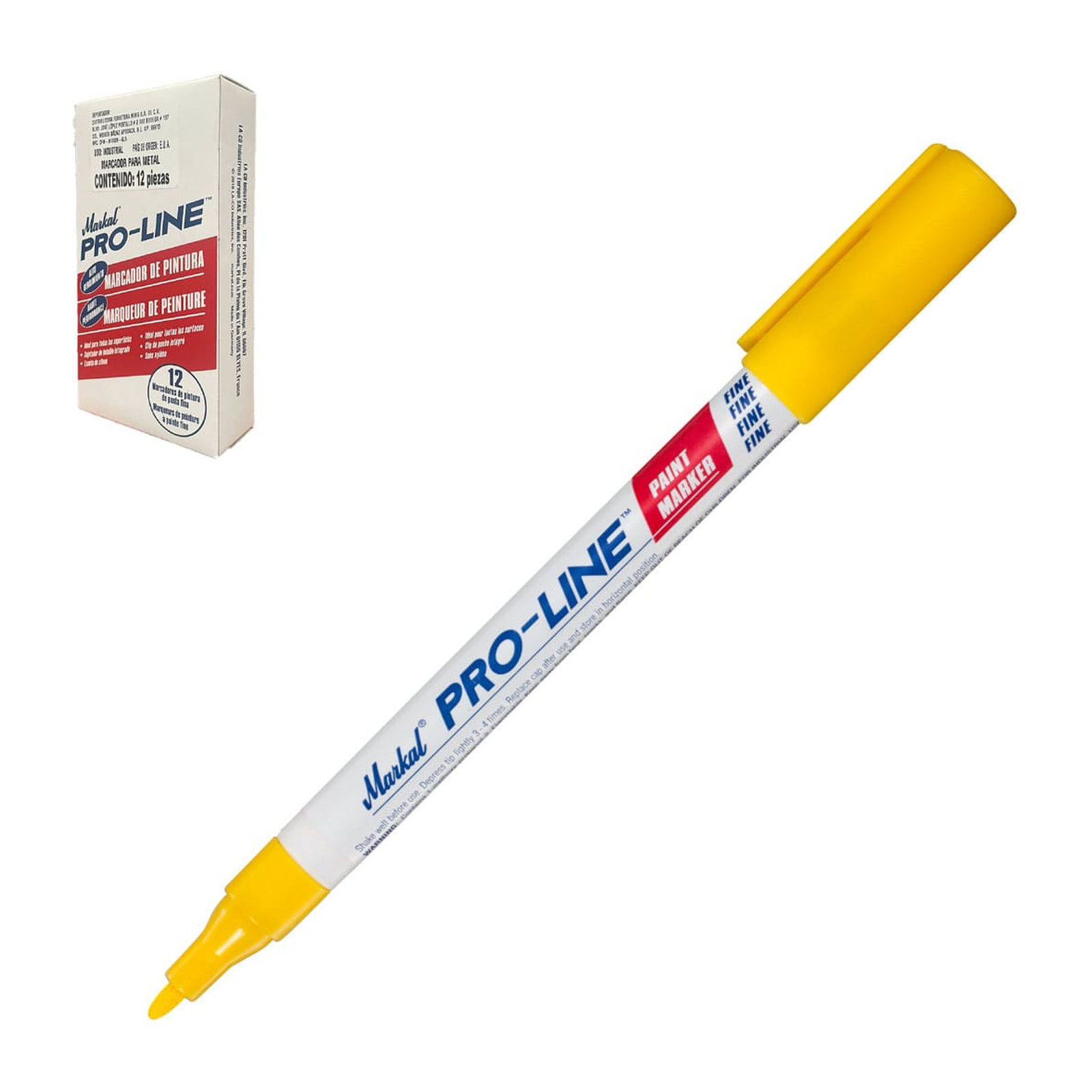Marcador Punta Fina Proline Amarillo Markal