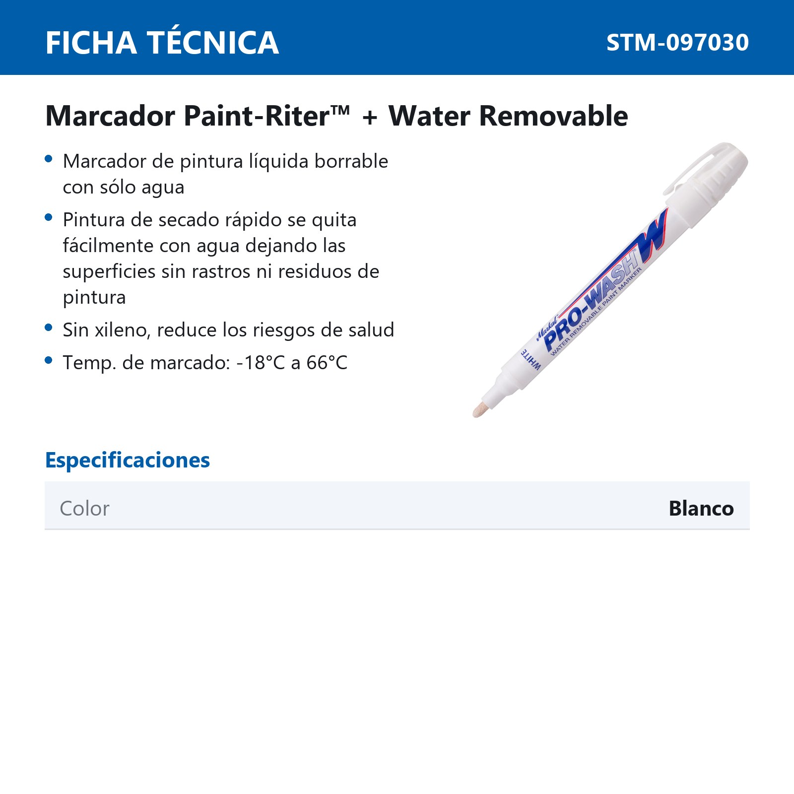 PROWASH-W BLANCO (CAJA C/12 - PRECIO X PZA) - Imagen 3