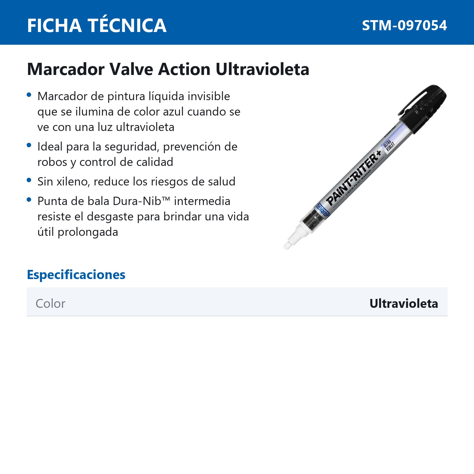 MARCADOR UV VALVE ACTION (CAJA C/12 - PRECIO X PZA) - Imagen 3