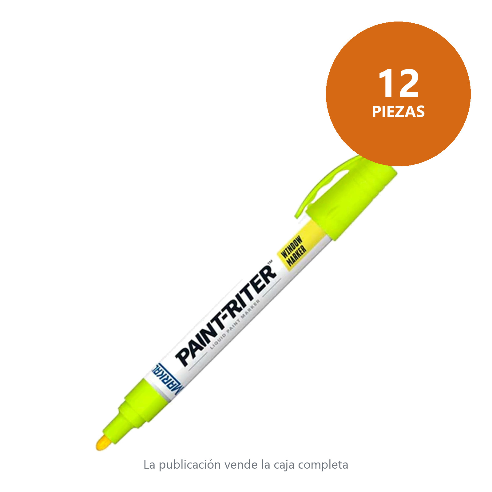 MARCADOR PAINT RITER PARA VIDRIO AMARILLO (CAJA C/12 - PRECIO X PZA) - Imagen 2