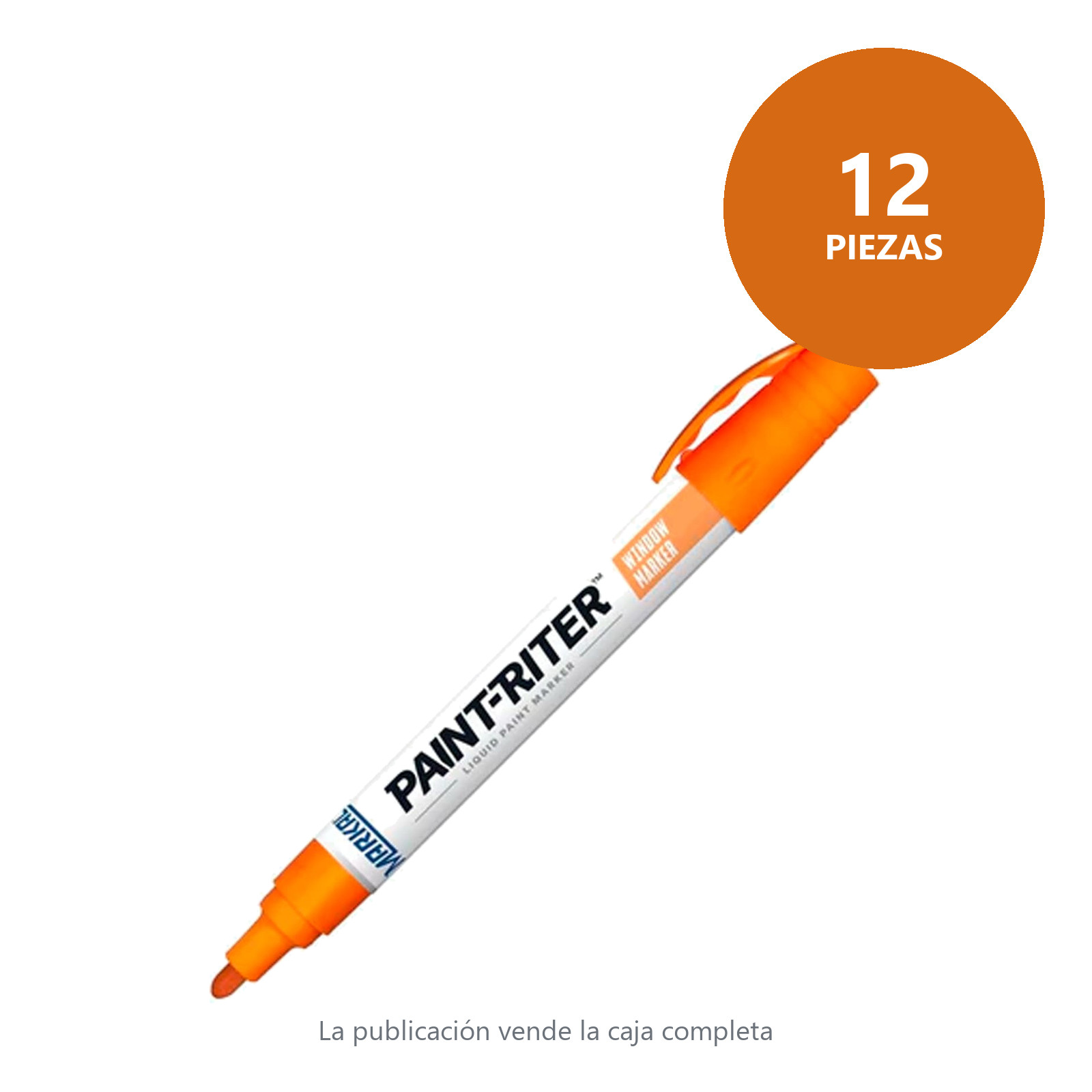 MARCADOR PAINT RITER PARA VIDRIO NARANJA (CAJA C/12 - PRECIO X PZA) - Imagen 2