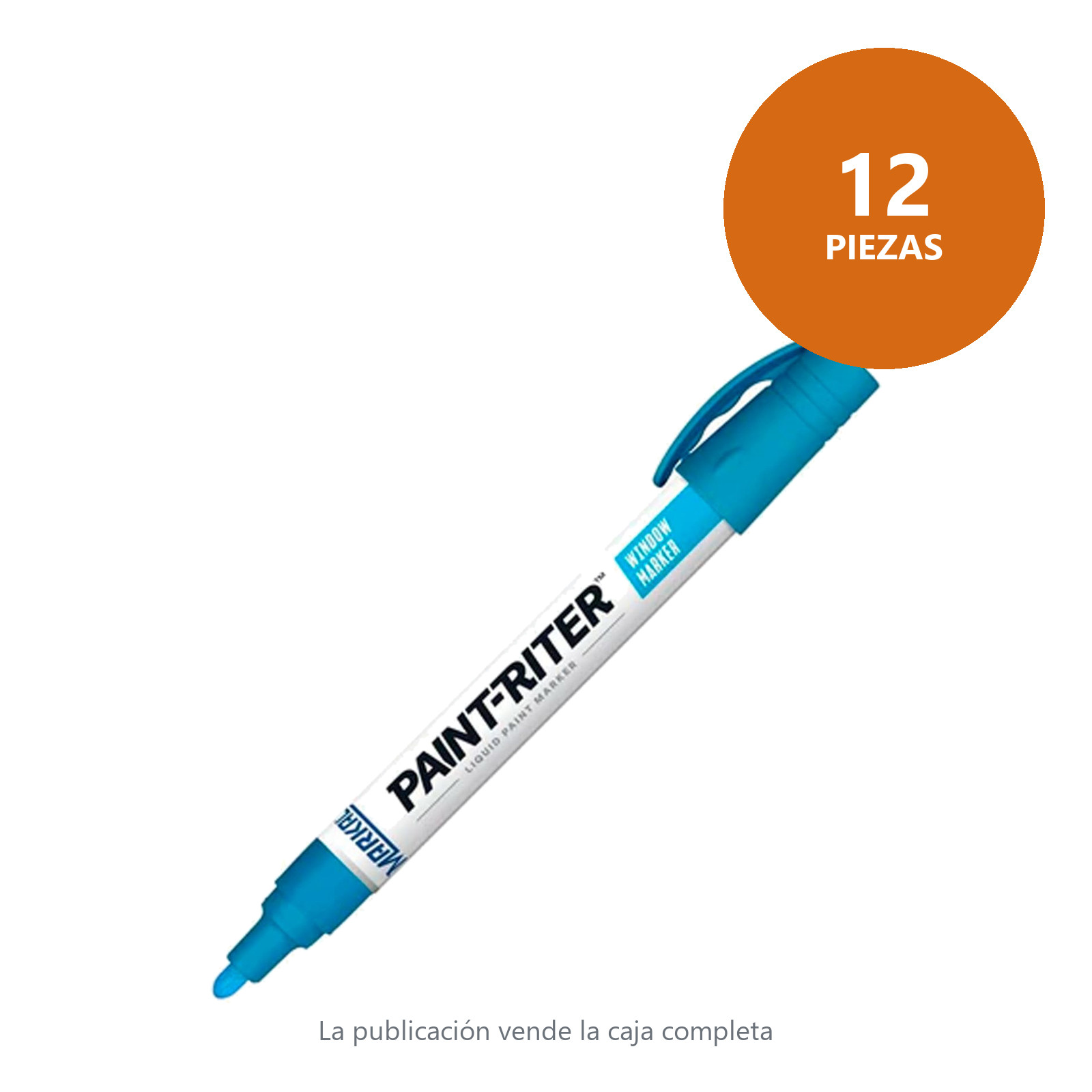 MARCADOR PAINT RITER PARA VIDRIO AZUL (CAJA C/12 - PRECIO X PZA) - Imagen 2