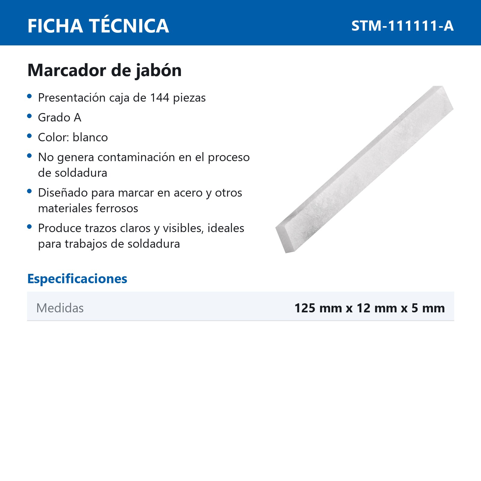 MARCADOR DE JABON GRADO "A" CAJA C/144 PZS - Imagen 4