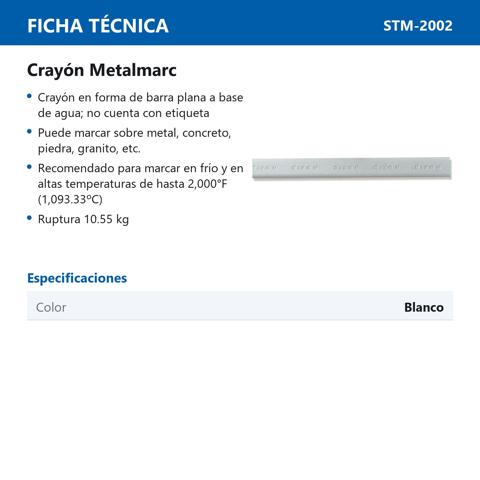 CRAYON METAL MARC PIEZA (CAJA C/100 PZAS - PRECIO X PIEZA) - Imagen 3