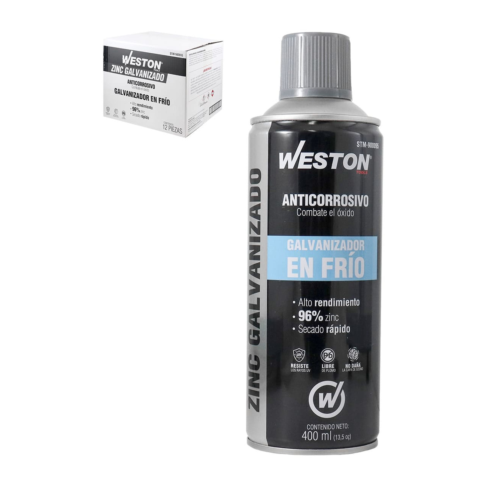 Pintura en Aerosol Zinc Galvanizado 400 ml Weston